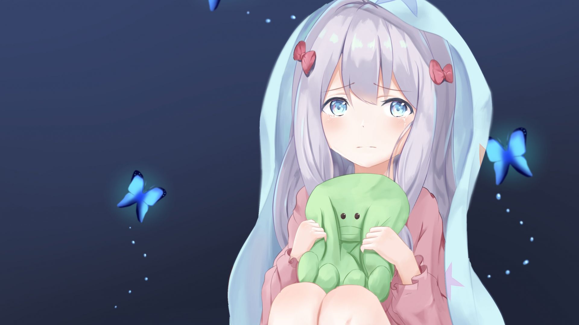 Desktop Wallpaper Cute Anime Girl, Crying, Sagiri, Hd ...