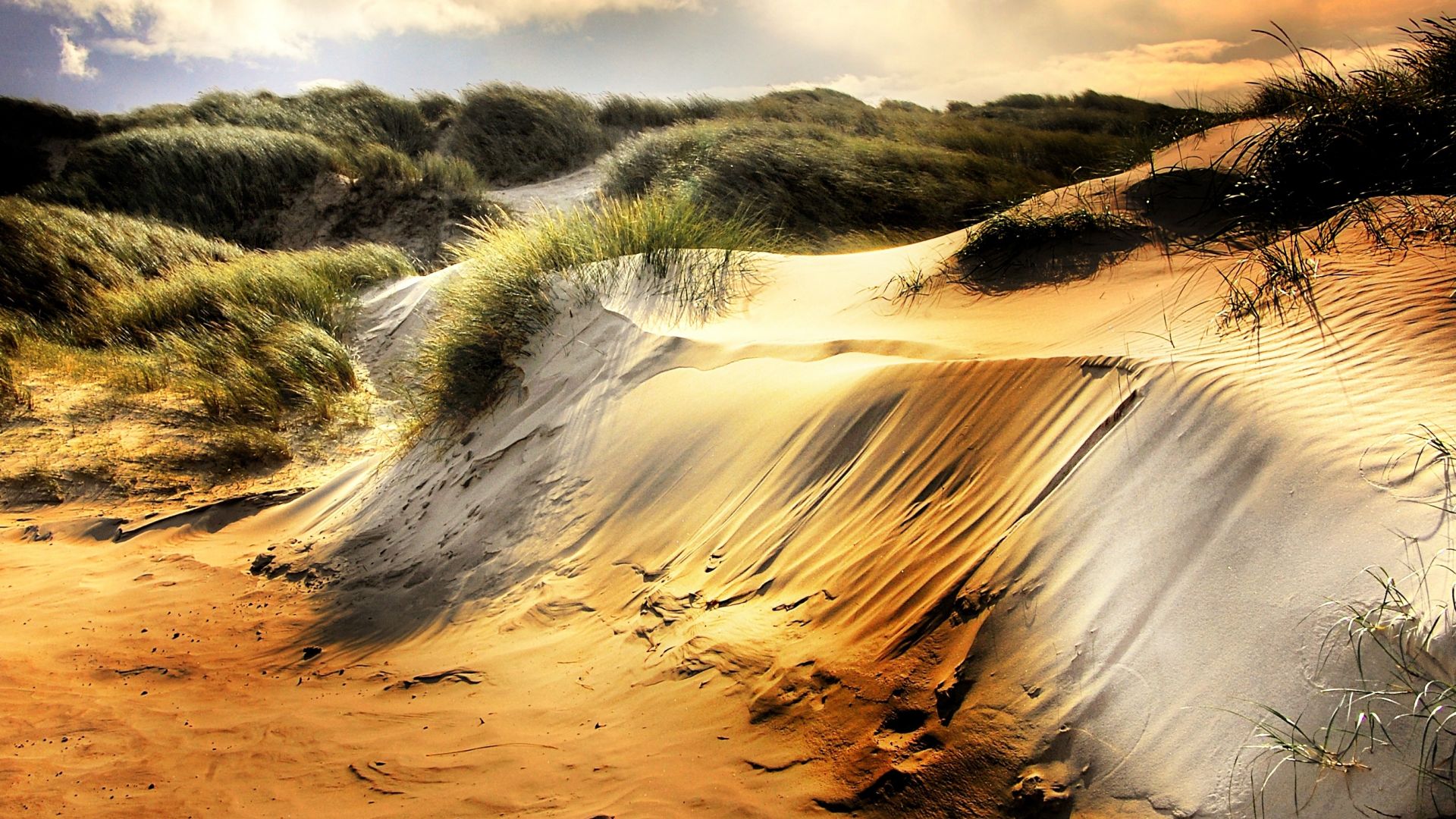 Wallpaper Dunes, beach, landscape, nature