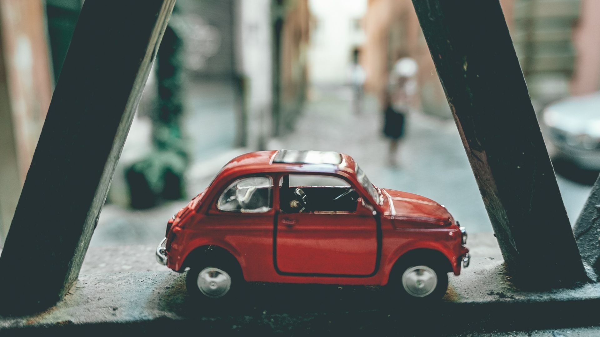 Wallpaper Window Re Maquette, miniature car, toy