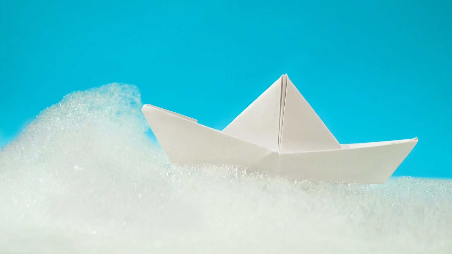 Wallpaper Paper boat, foam