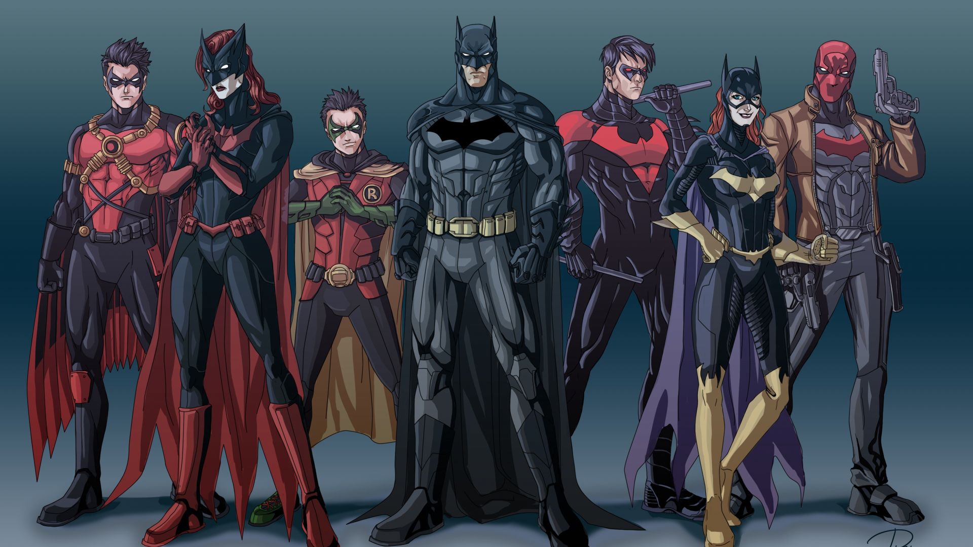 Wallpaper Batman team artwork