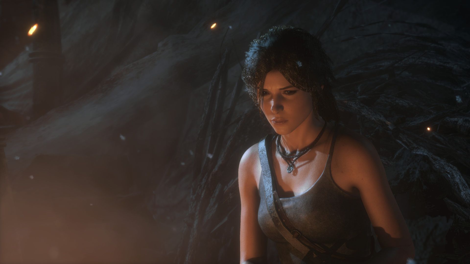 Wallpaper Rise of the Tomb Raider, video game, night, lara croft