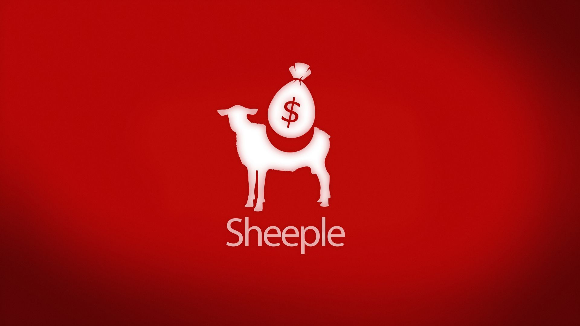 Wallpaper Sheeple, sheep, money, red, humor, abstract
