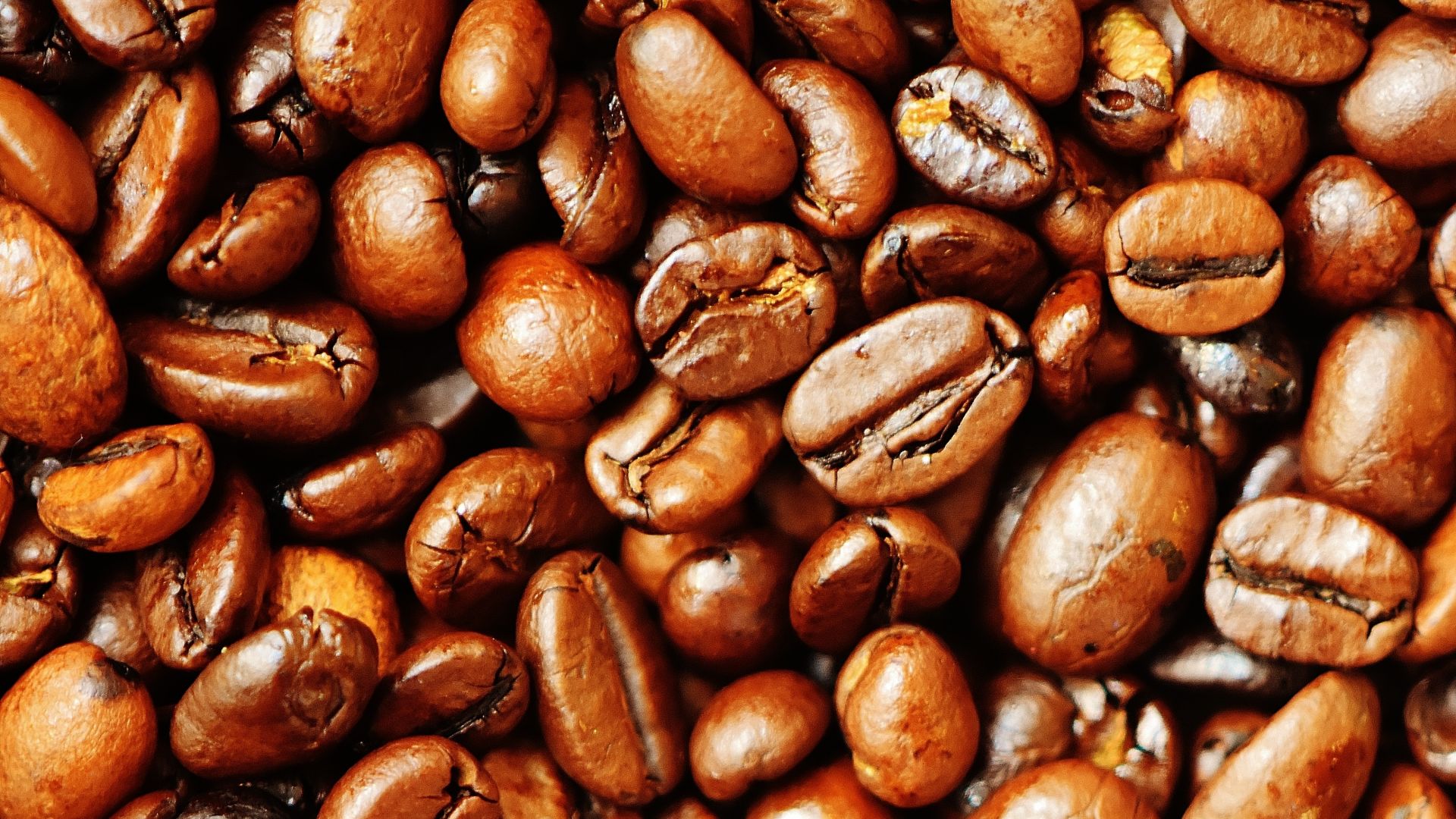 Wallpaper Coffee beans, close up