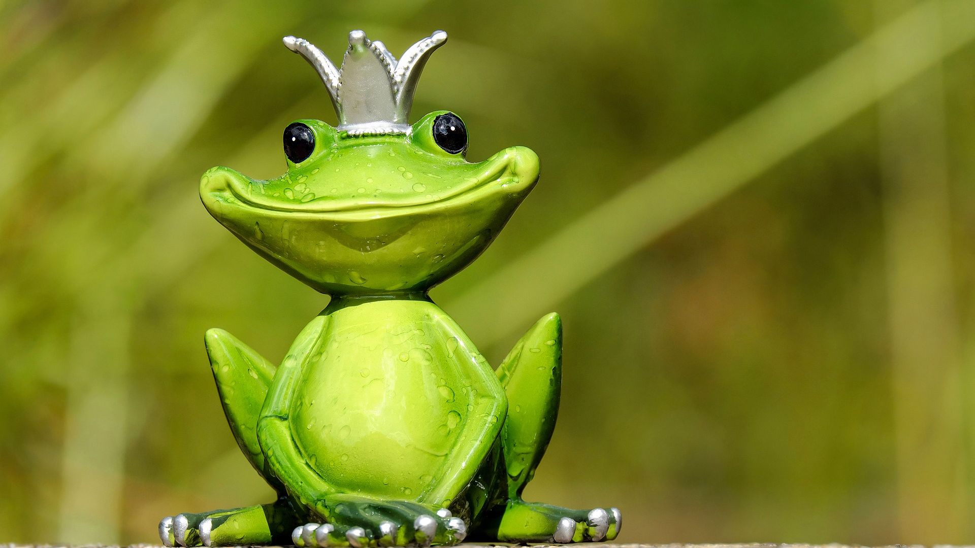 Wallpaper Frog, king, cute toy, figure