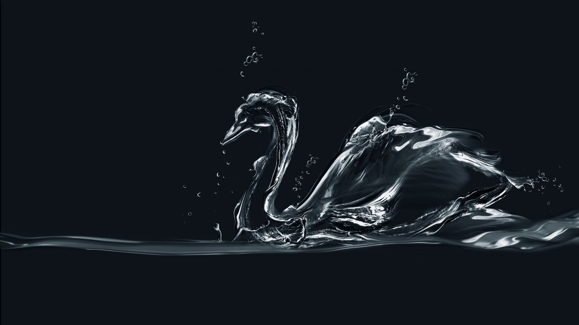Wallpaper Swan of water artwork 