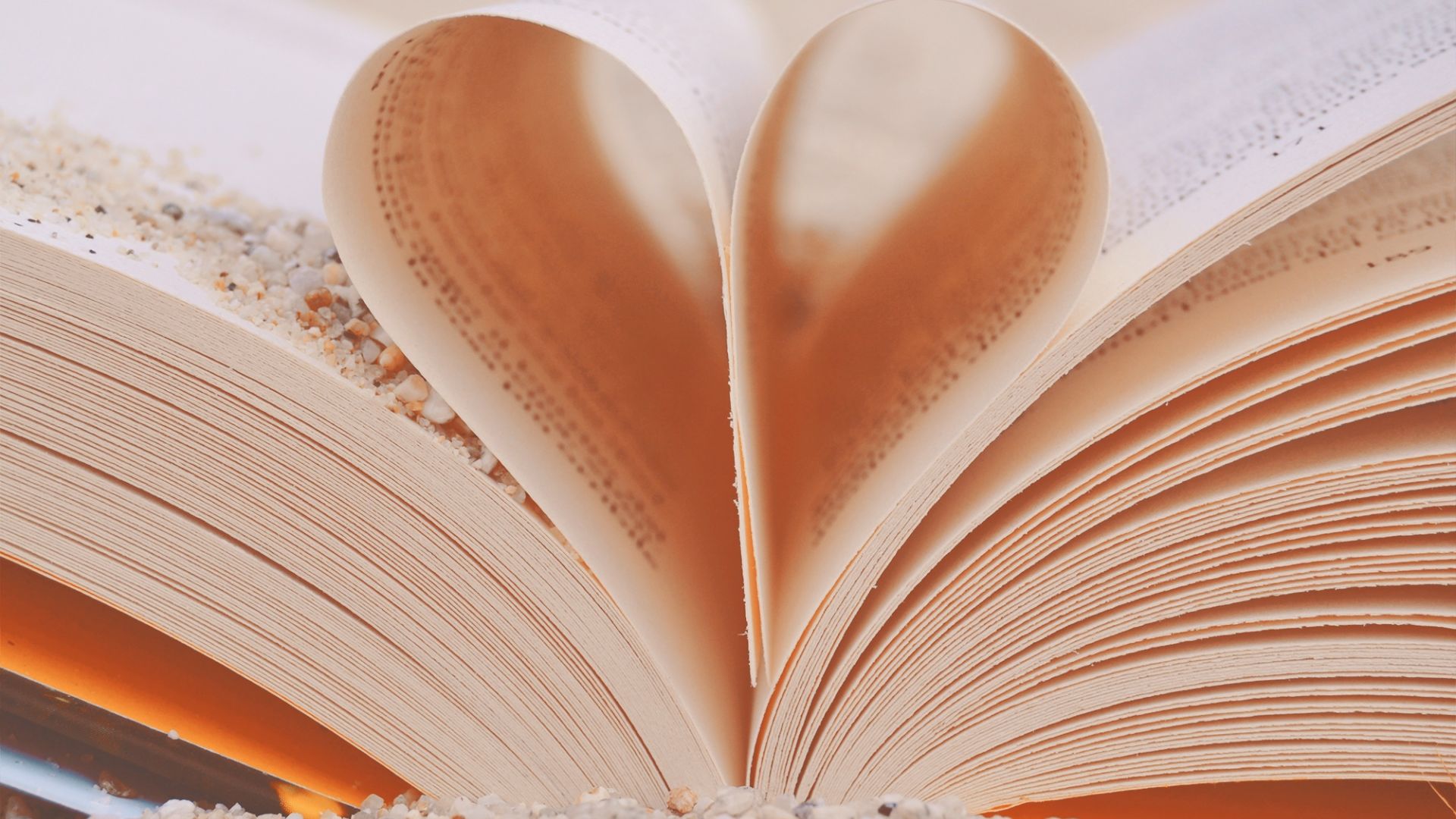 Wallpaper Book, heart, love