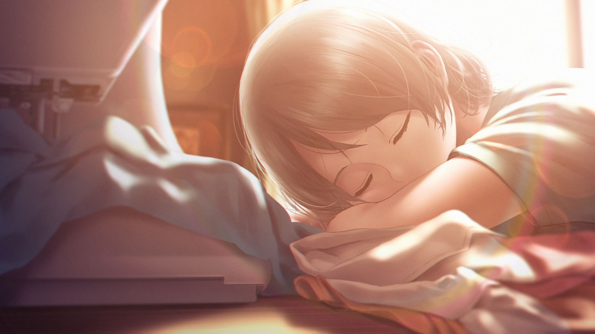Download Sleeping Cute Anime Girl iPhone Wallpaper  Wallpaperscom