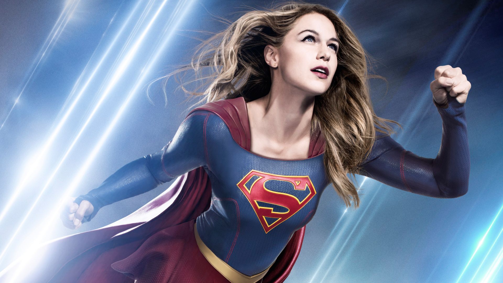 Wallpaper Supergirl season 3, fly, Melissa Benoist, actress