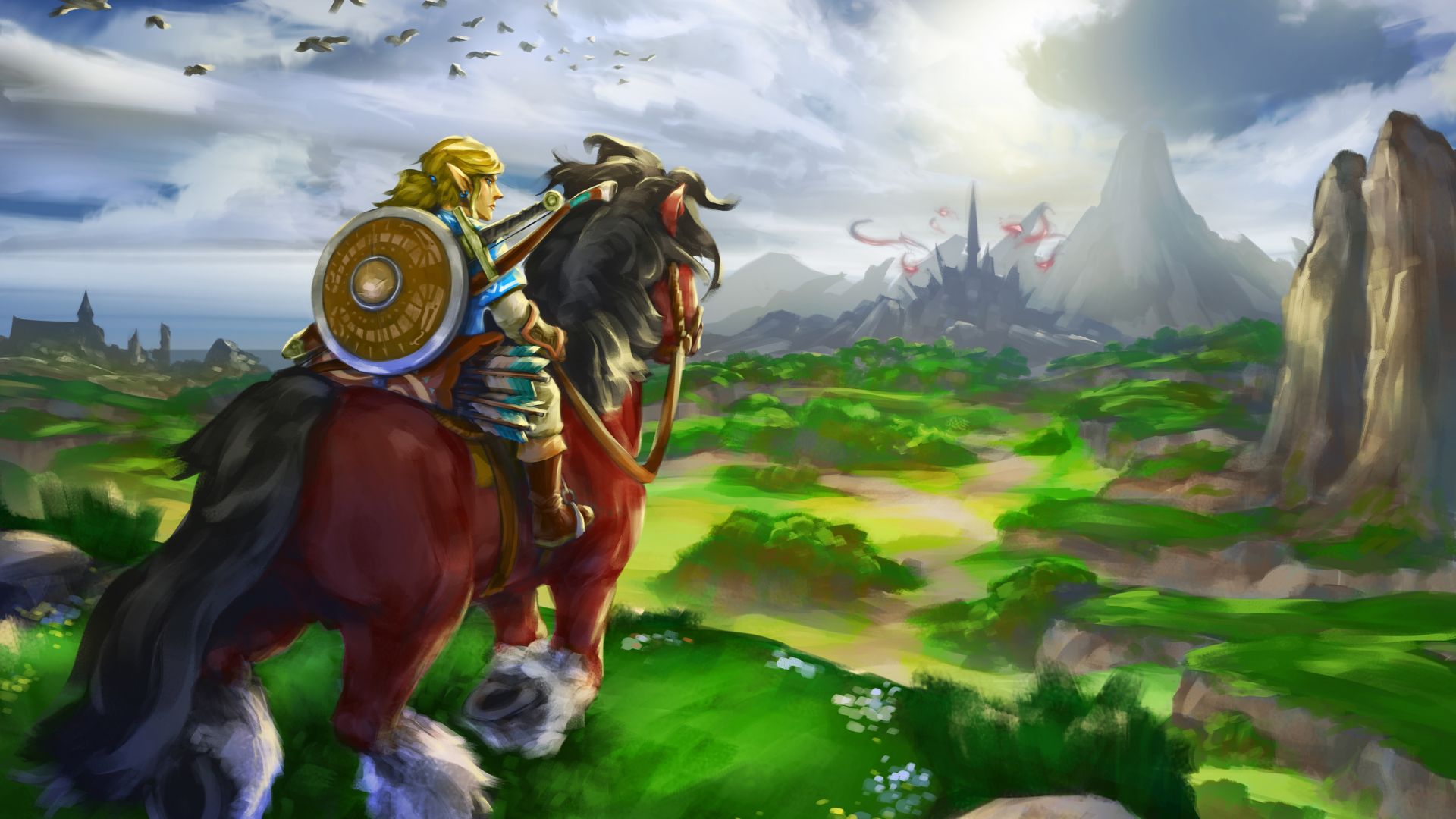 Wallpaper The Legend of Zelda: Breath of the Wild gaming, zelda, art