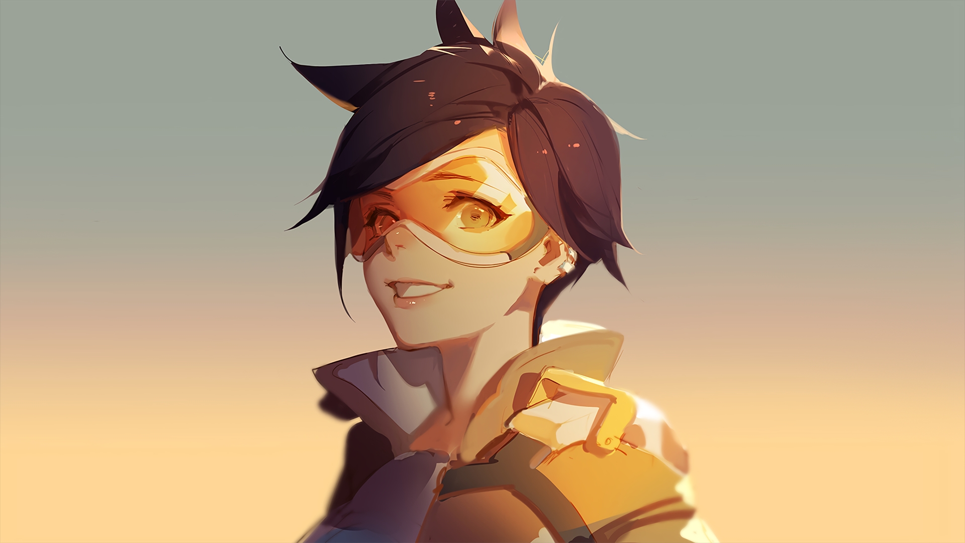 Wallpaper Smile, tracer, overwatch, game
