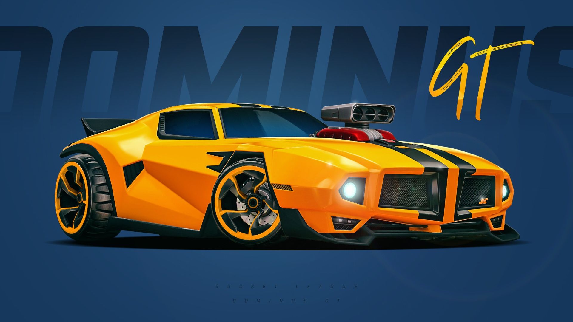 Wallpaper Rocket League, Video Game, GT car, yellow car, art