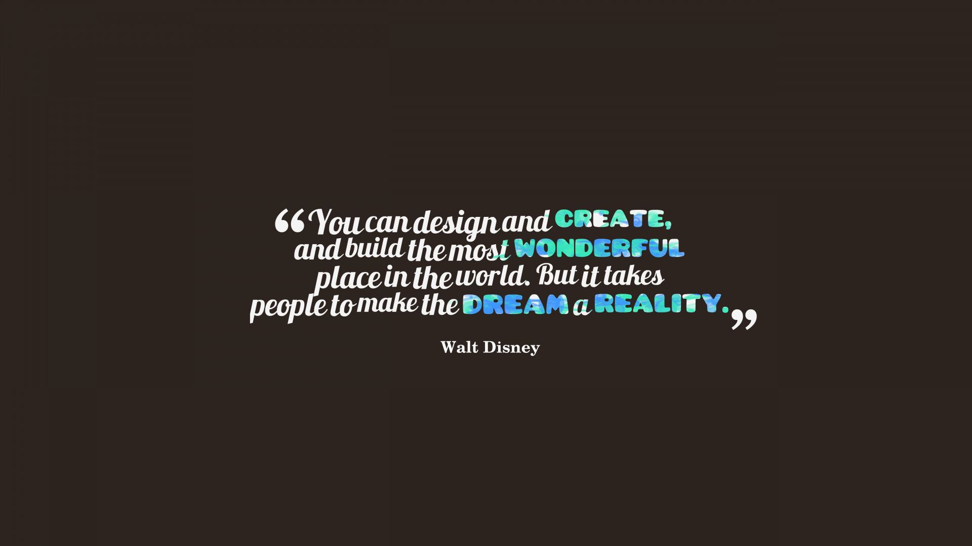 Wallpaper Walt disney, quotes, typography