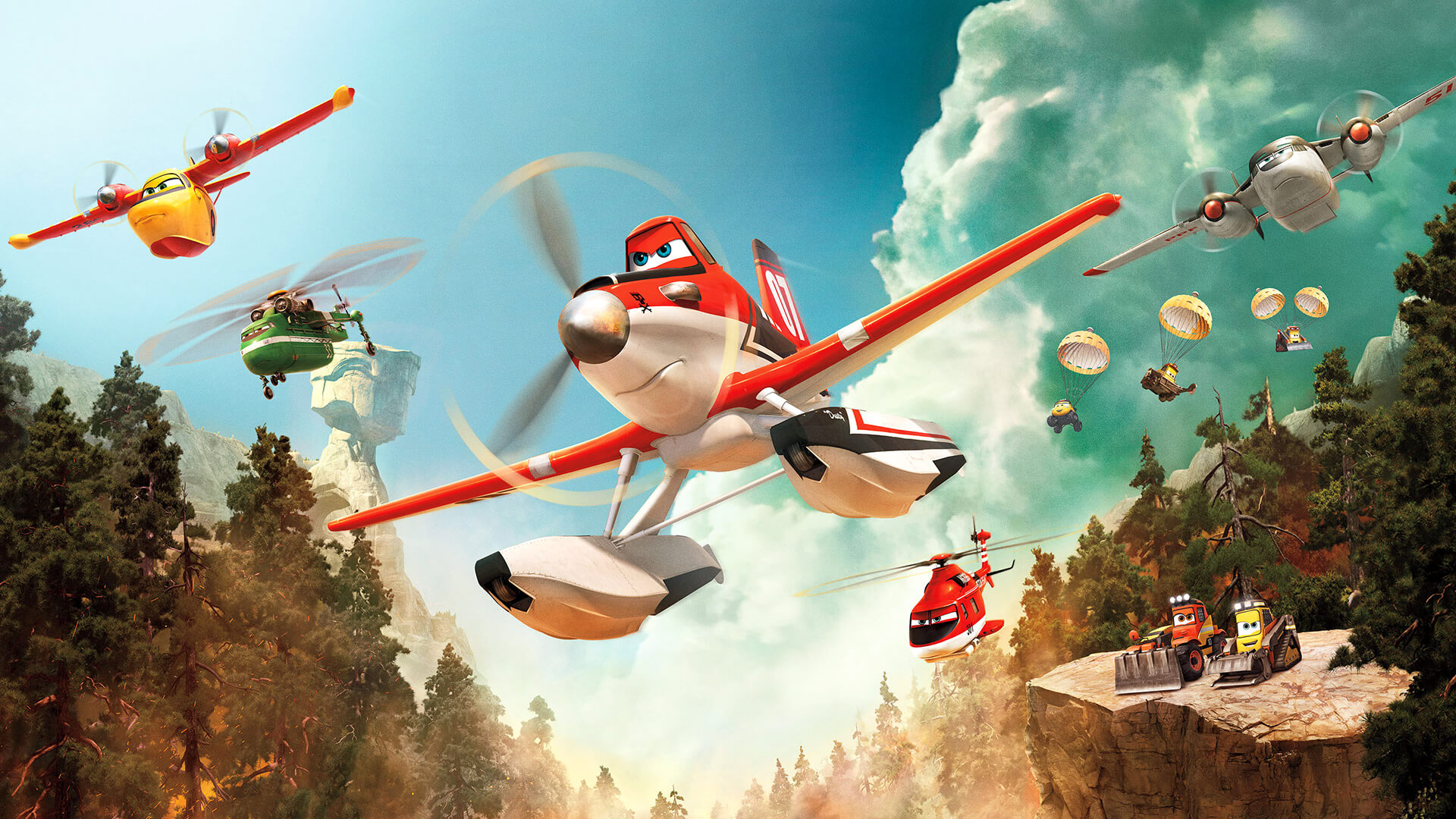 Wallpaper Planes: Fire and Rescue, 2014 movie, animated movie