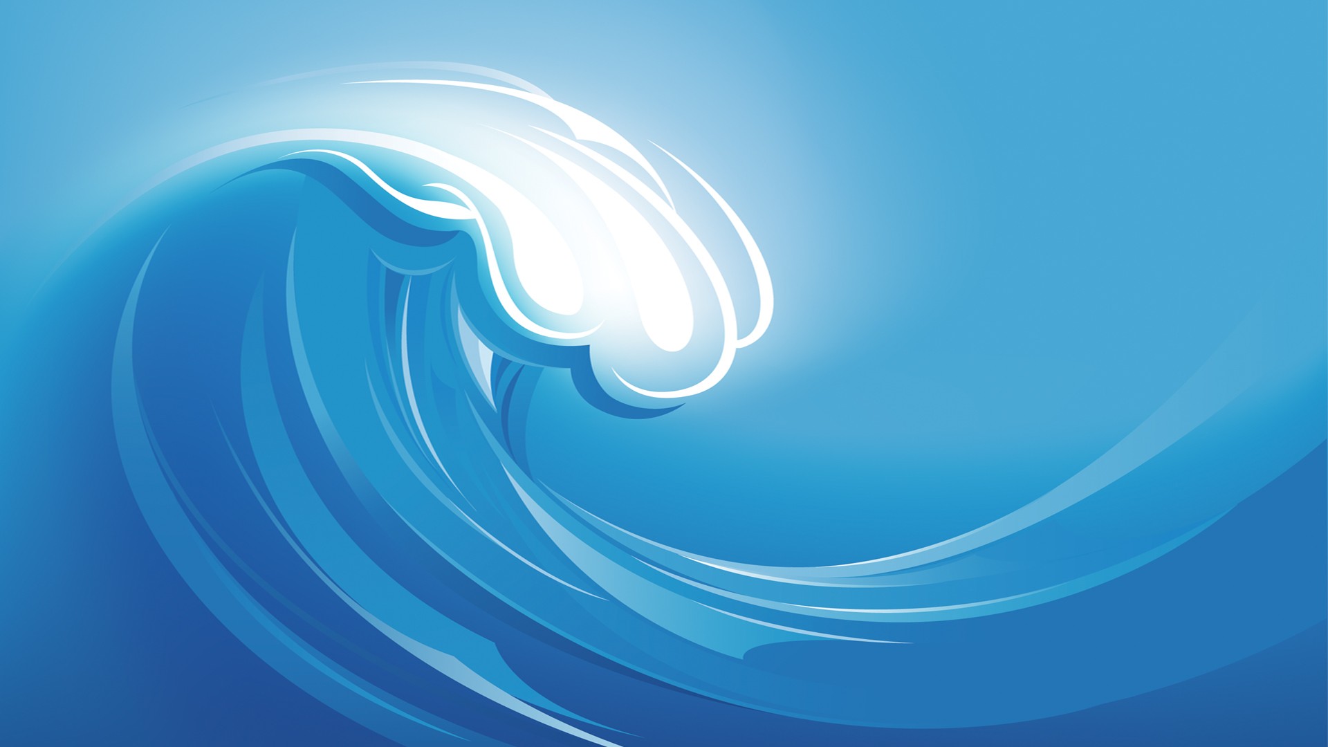 Wallpaper Abstract blue sea waves