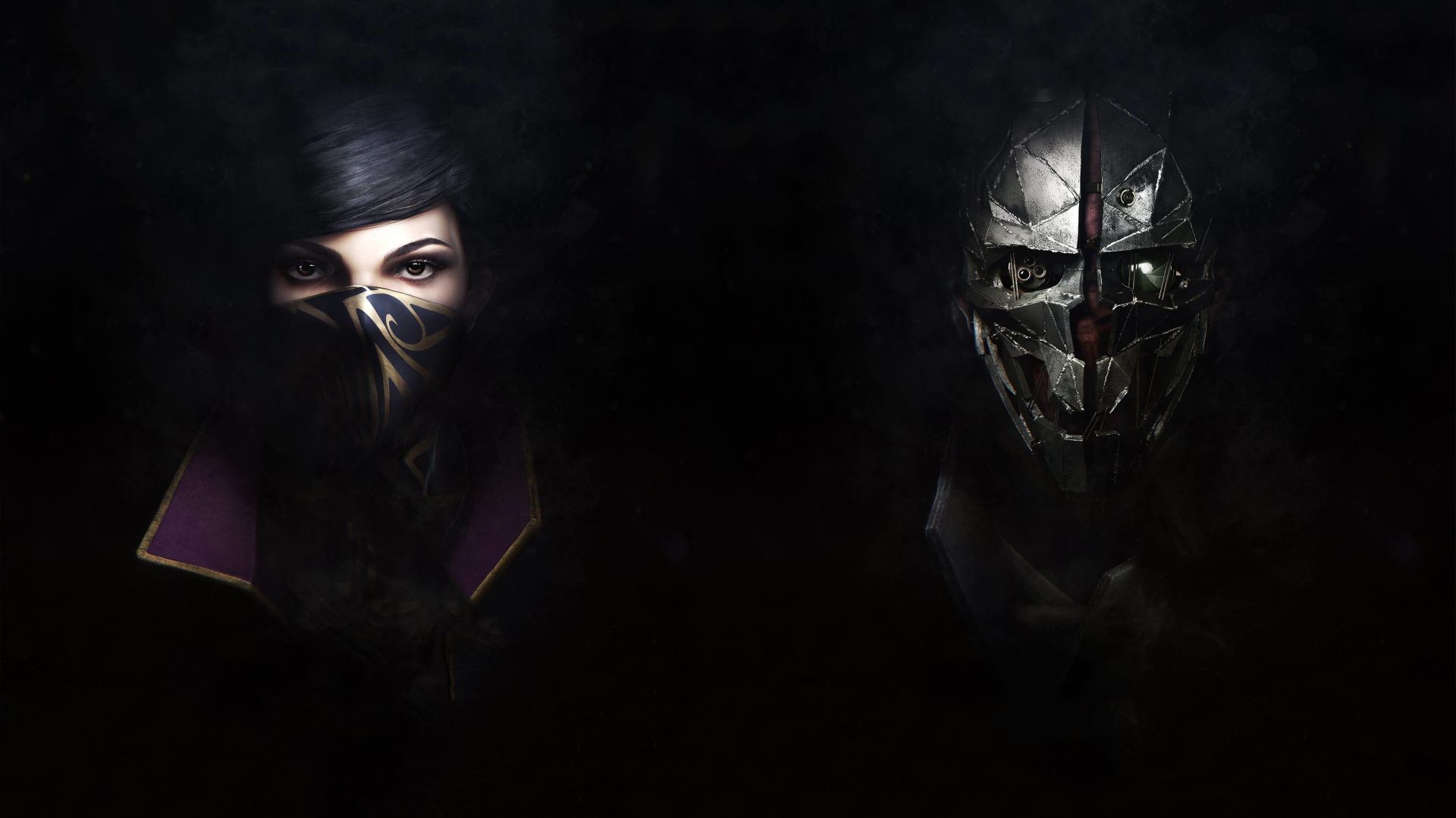 Wallpaper Emily and corvo of dishonored video game