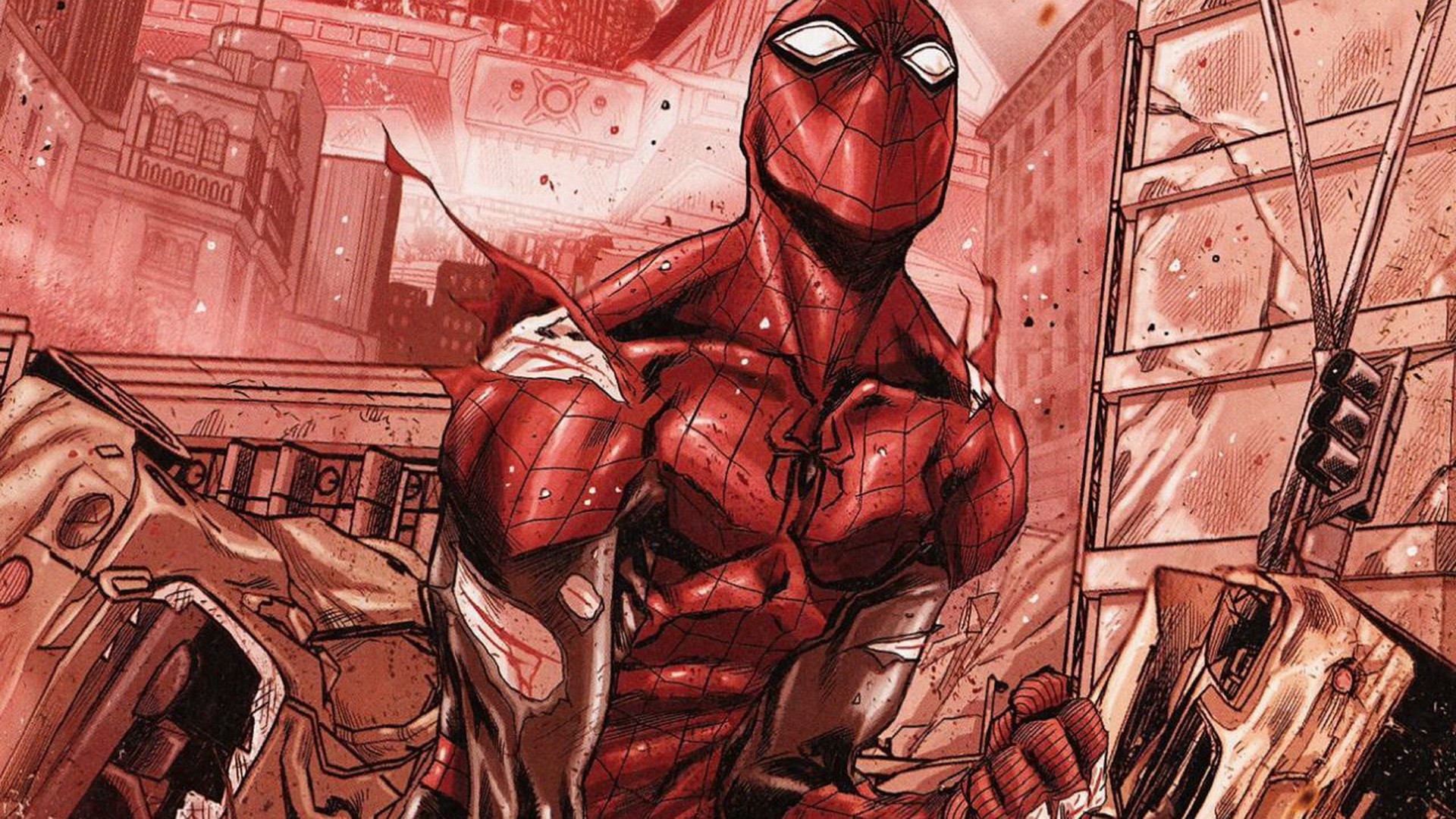 Wallpaper Wounded, dc comics, spider man