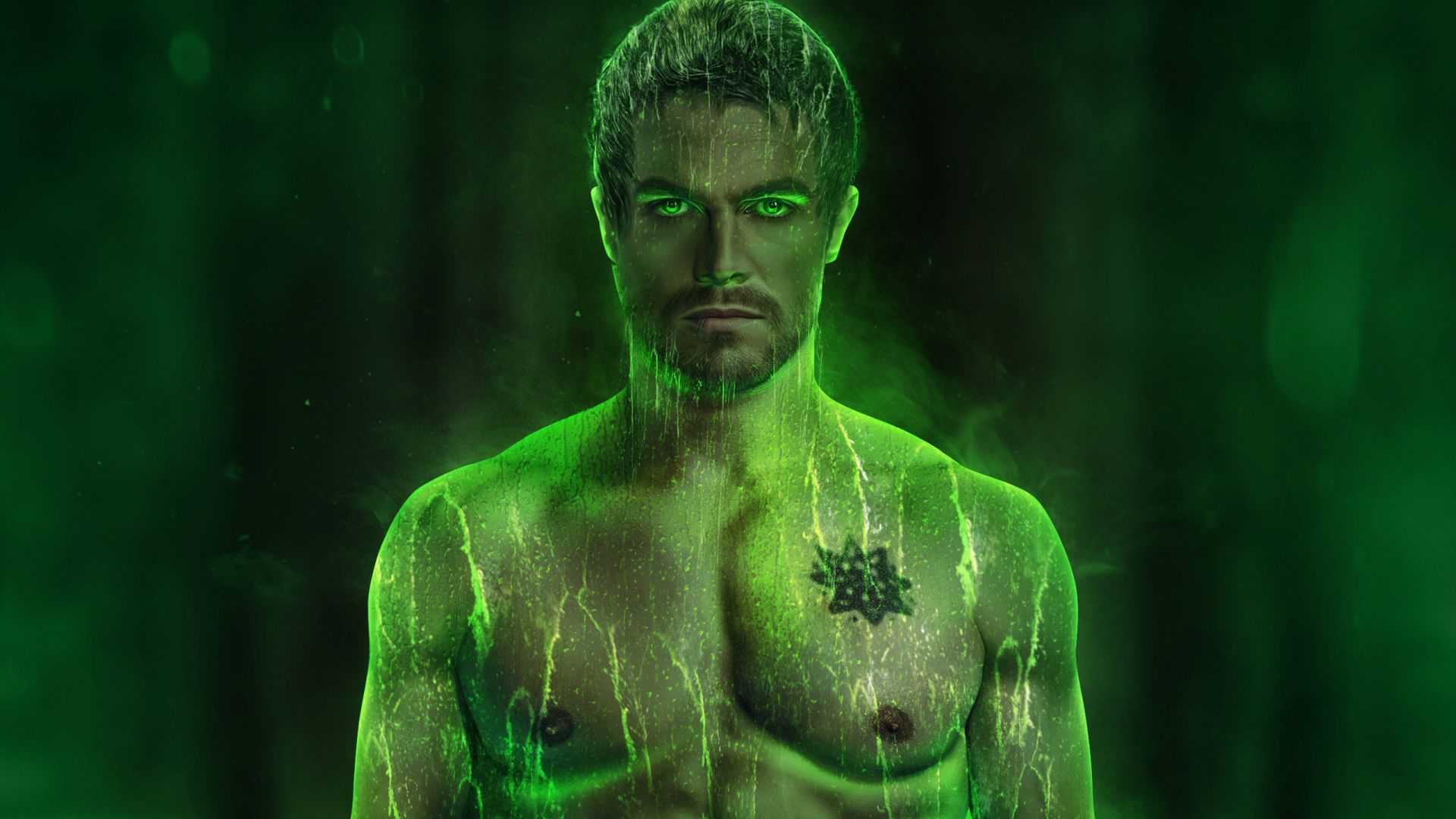 Wallpaper Green Arrow, Oliver Queen, season 6, green art