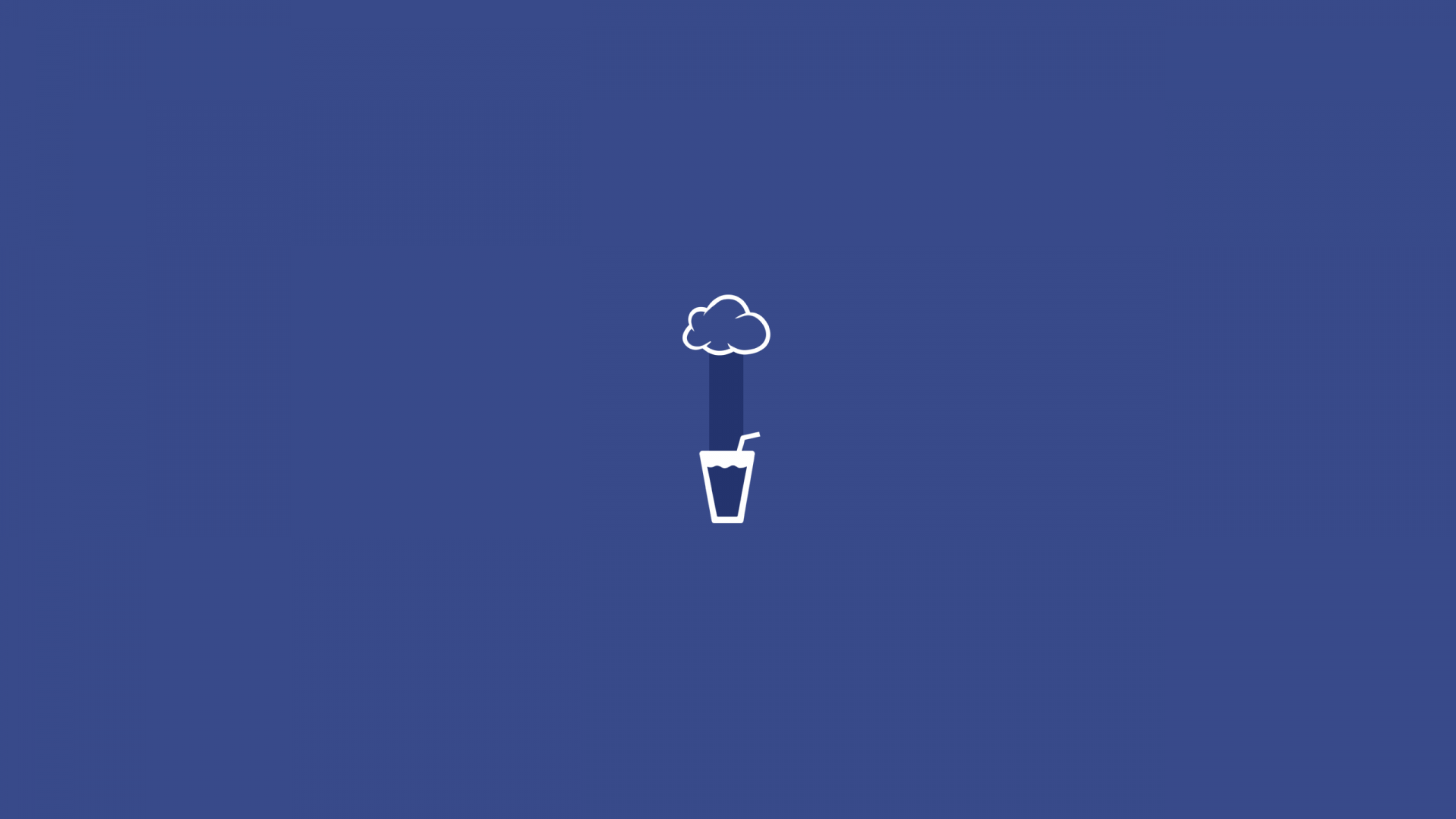Wallpaper Blue glass, rain, drinks, clouds, minimal