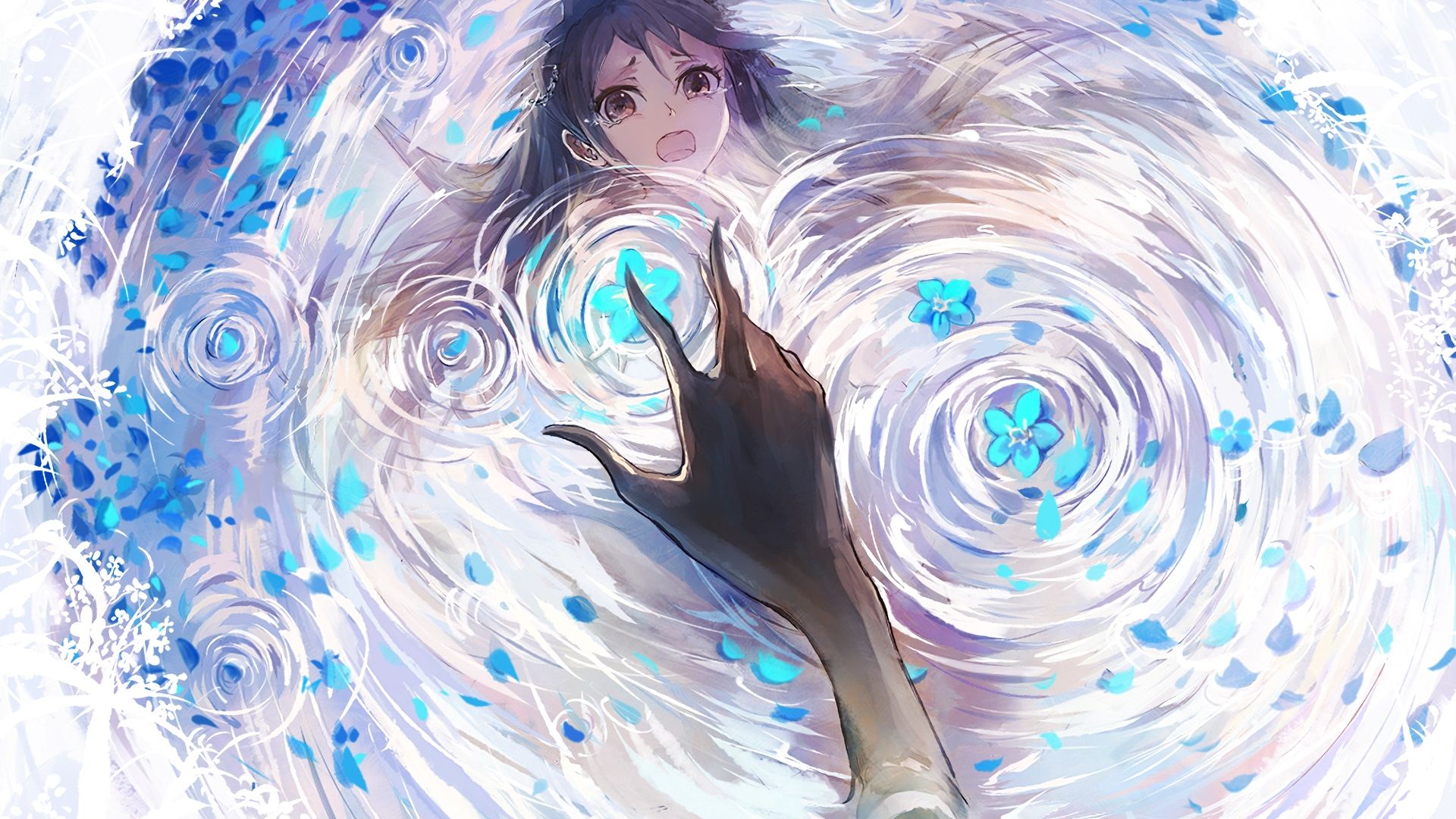 Wallpaper Anime girl, anime, magic