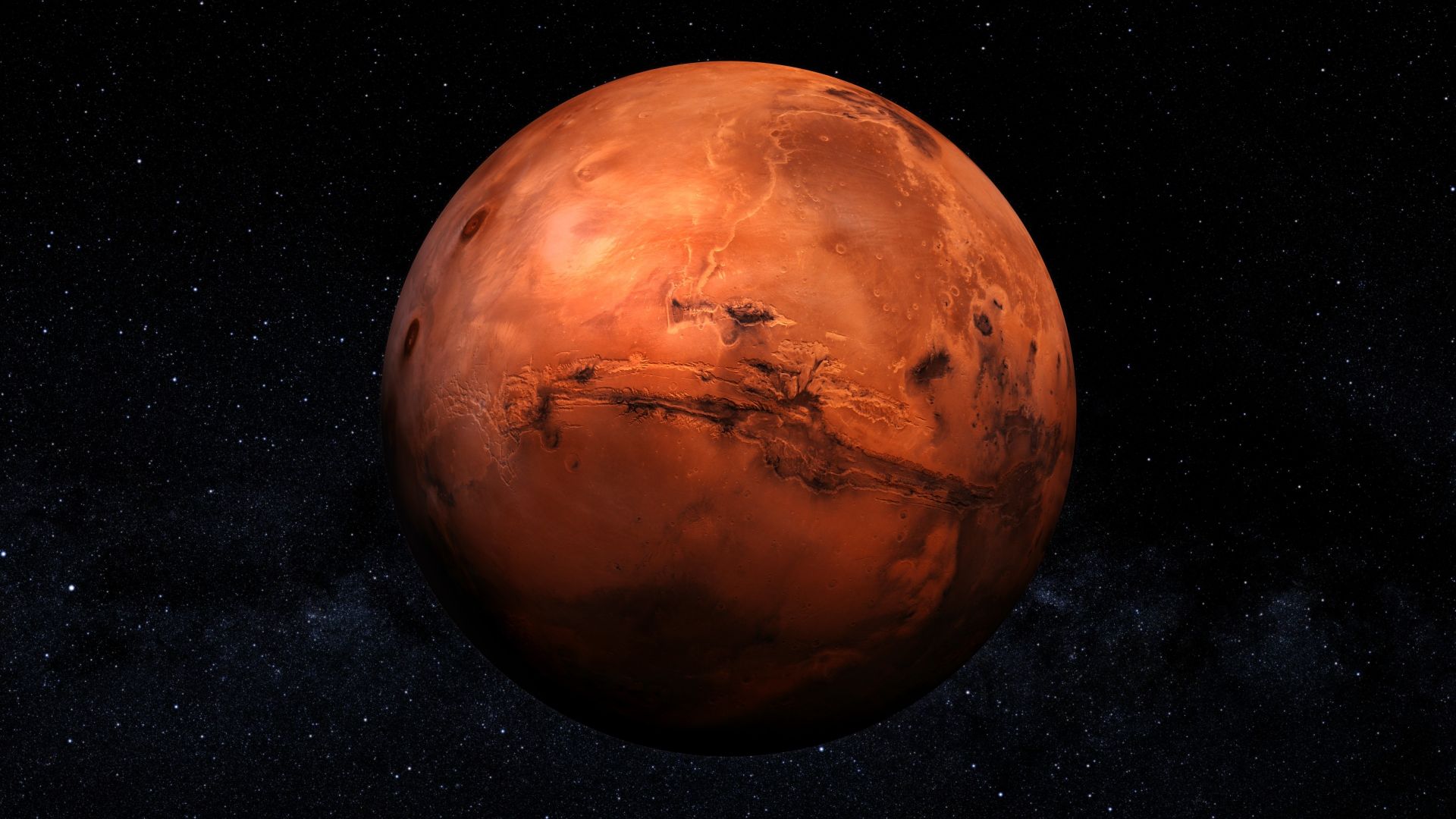 Wallpaper Mars planet close up view