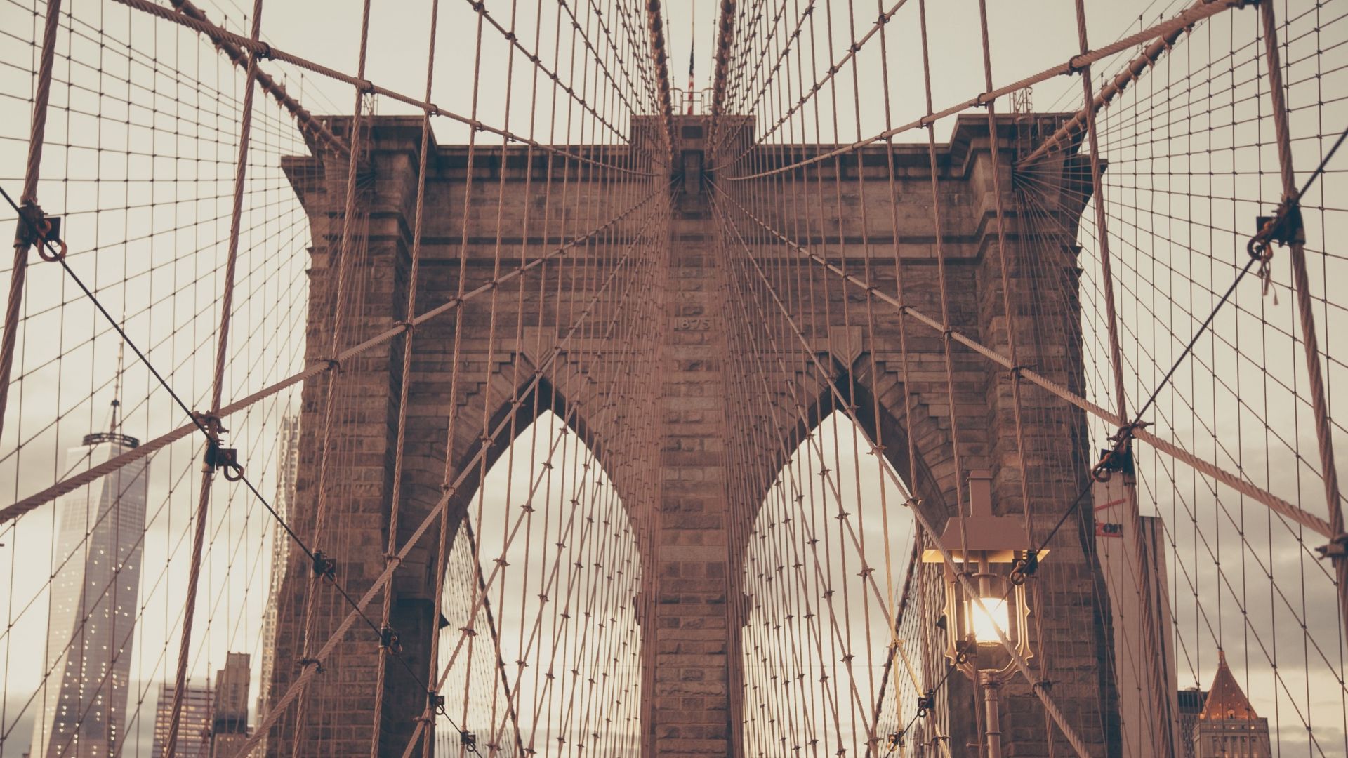 Desktop Wallpaper Brooklyn & New York Bridge Architecture, Hd Image,  Picture, Background, W9fyye