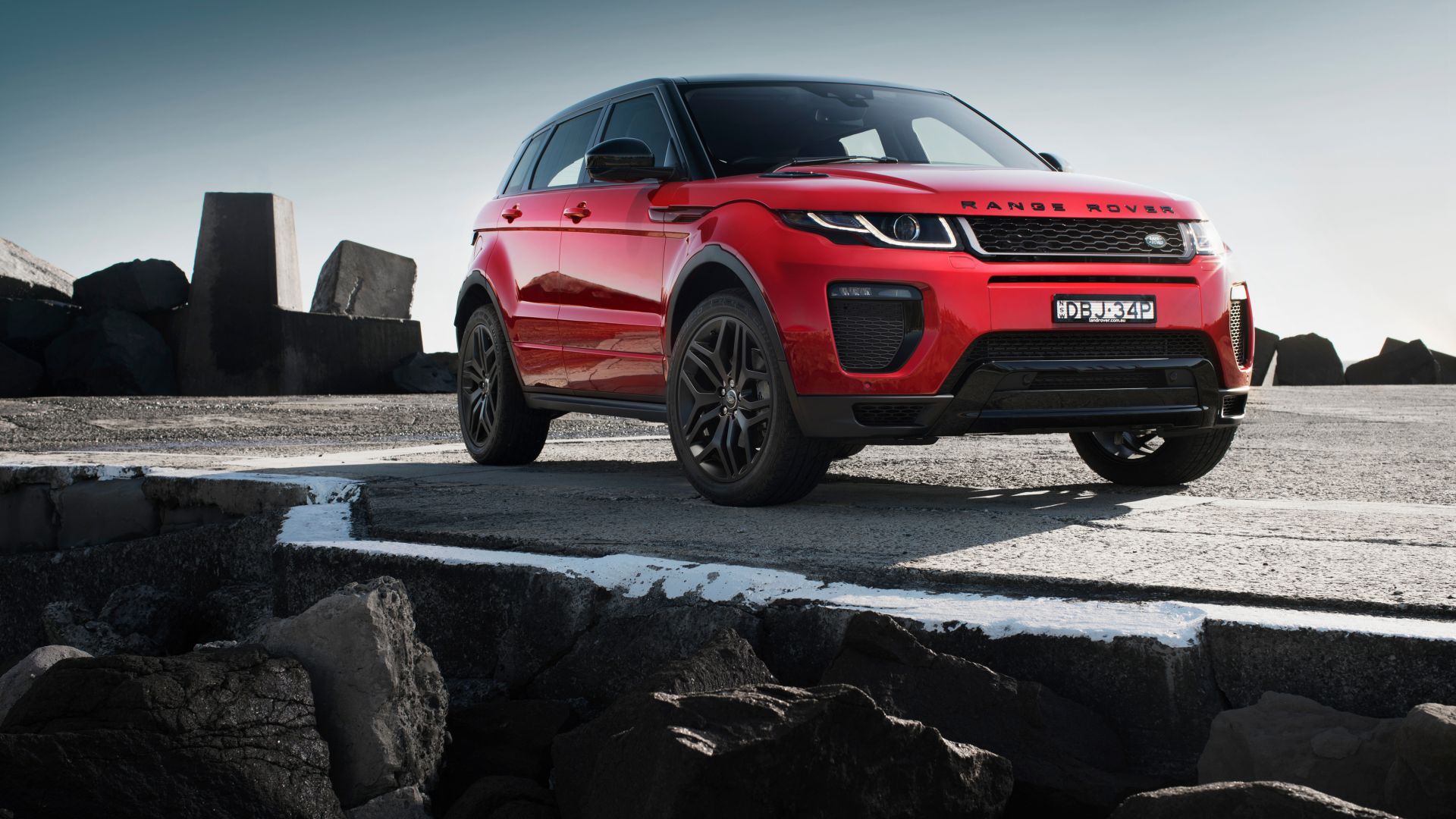 Desktop Wallpaper Range Rover Evoque, Suv, Red Car, Front View, Hd Image,  Picture, Background, Wfg4fs