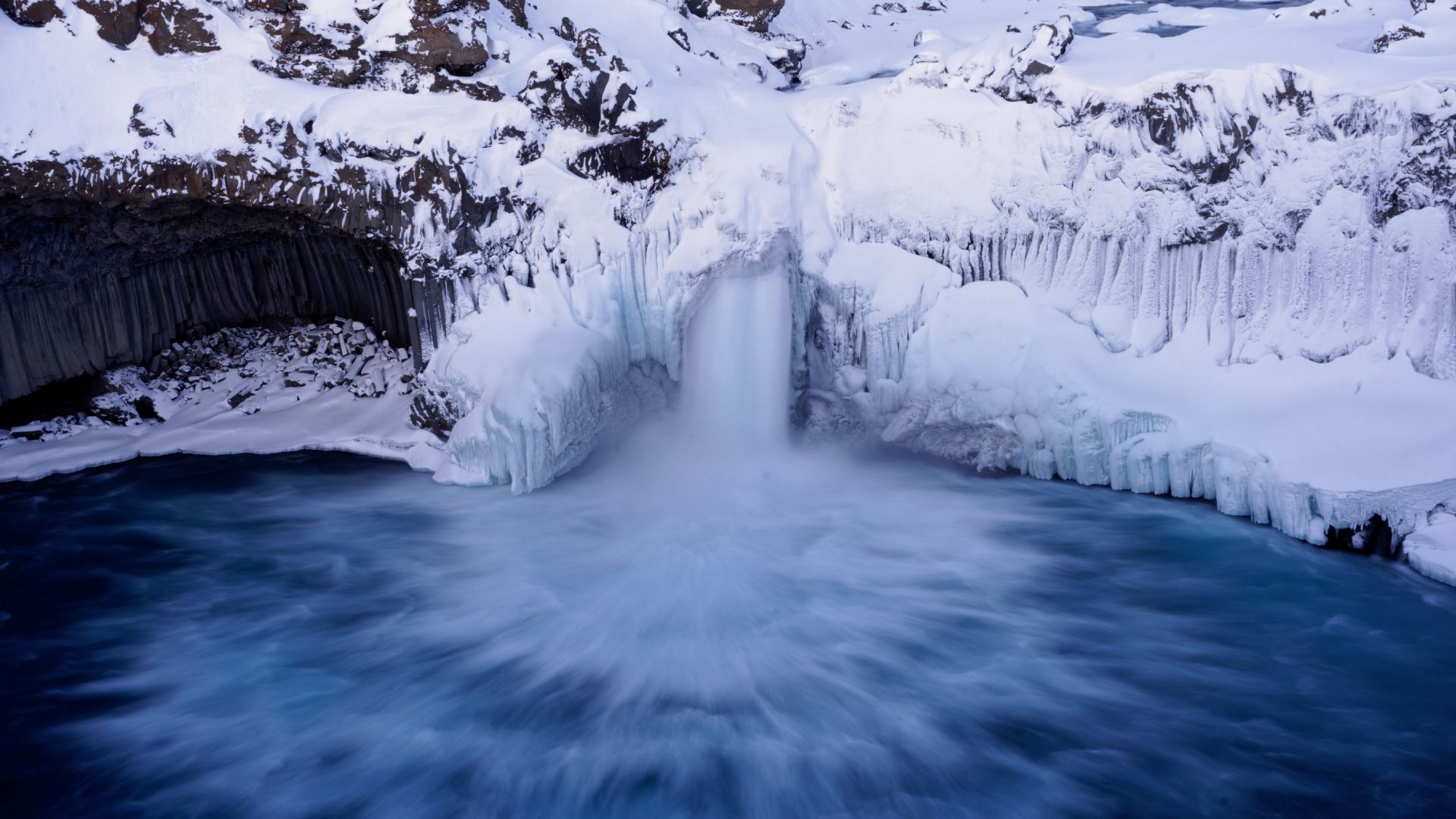 Wallpaper Waterfall, iceberg, snow, ice