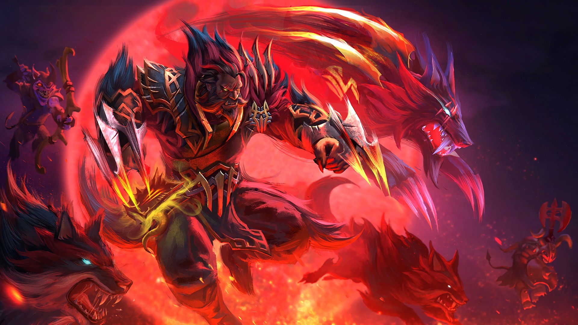 Wallpaper Lycan, Defense of The Ancients 2, DOTA 2 video game
