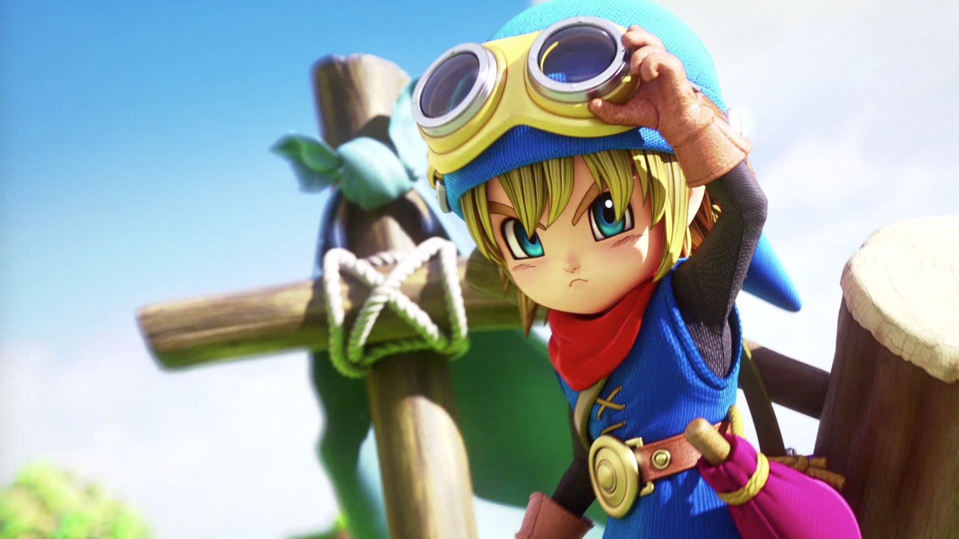 Wallpaper Dragon Quest Builders, video game, angry Hero
