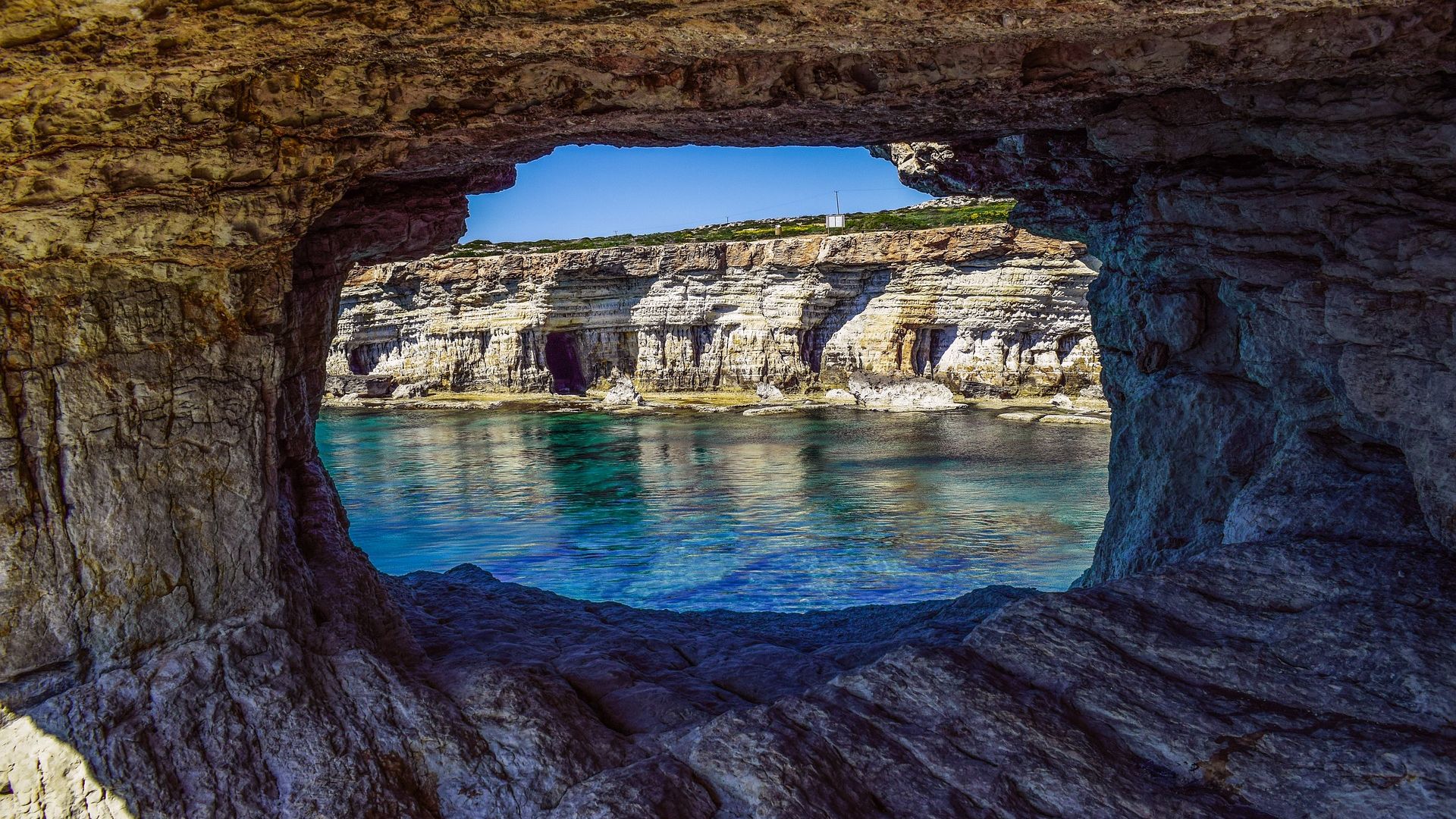 Wallpaper Sea, cave, nature