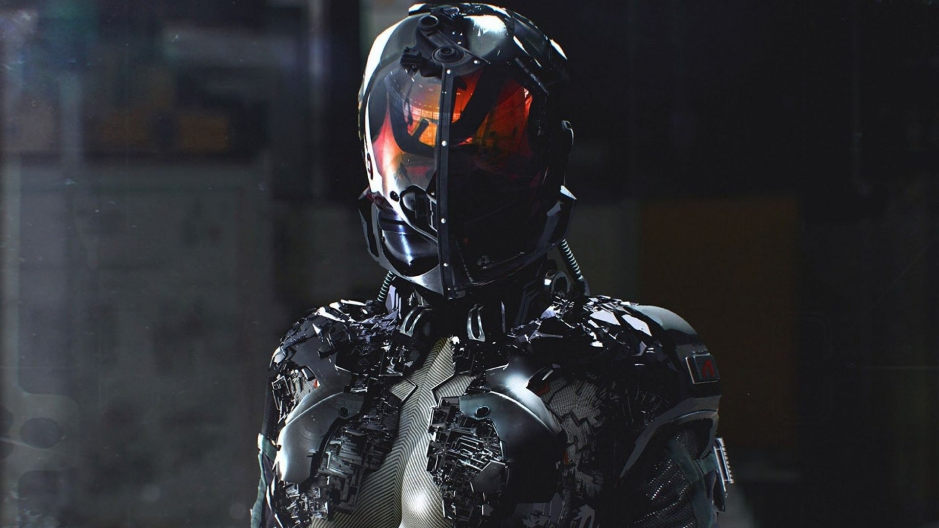 Wallpaper Armoured suit of solider, scifi