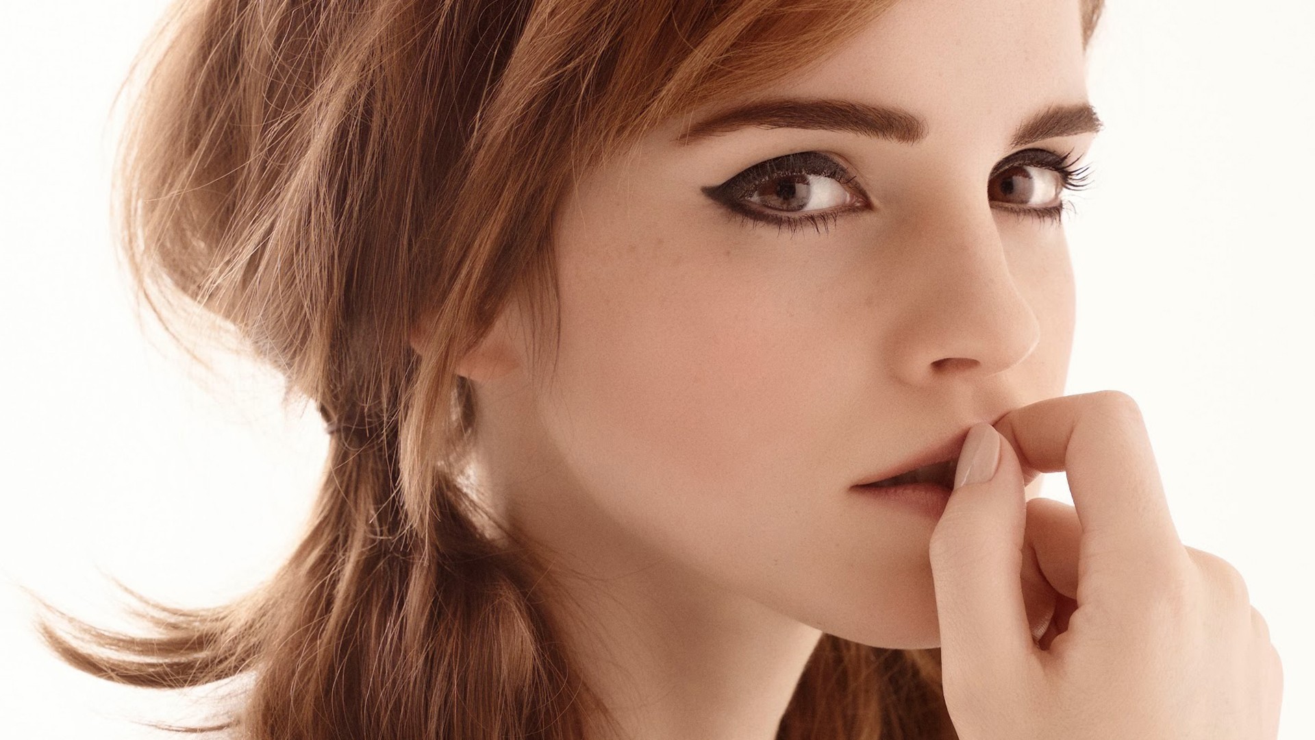 Wallpaper Actress, Emma Watson, makeup