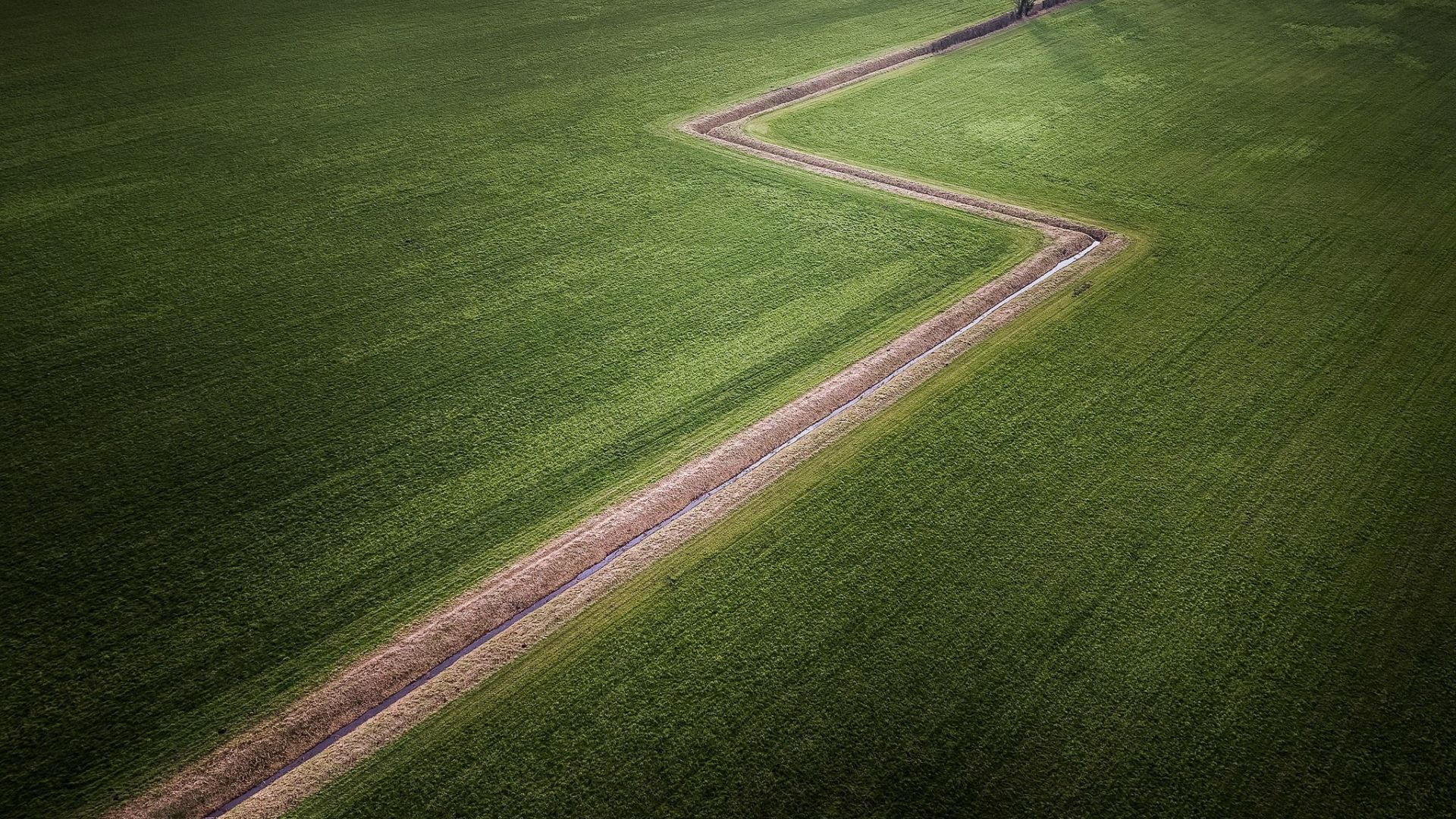 Wallpaper Farm field, road, aerial view