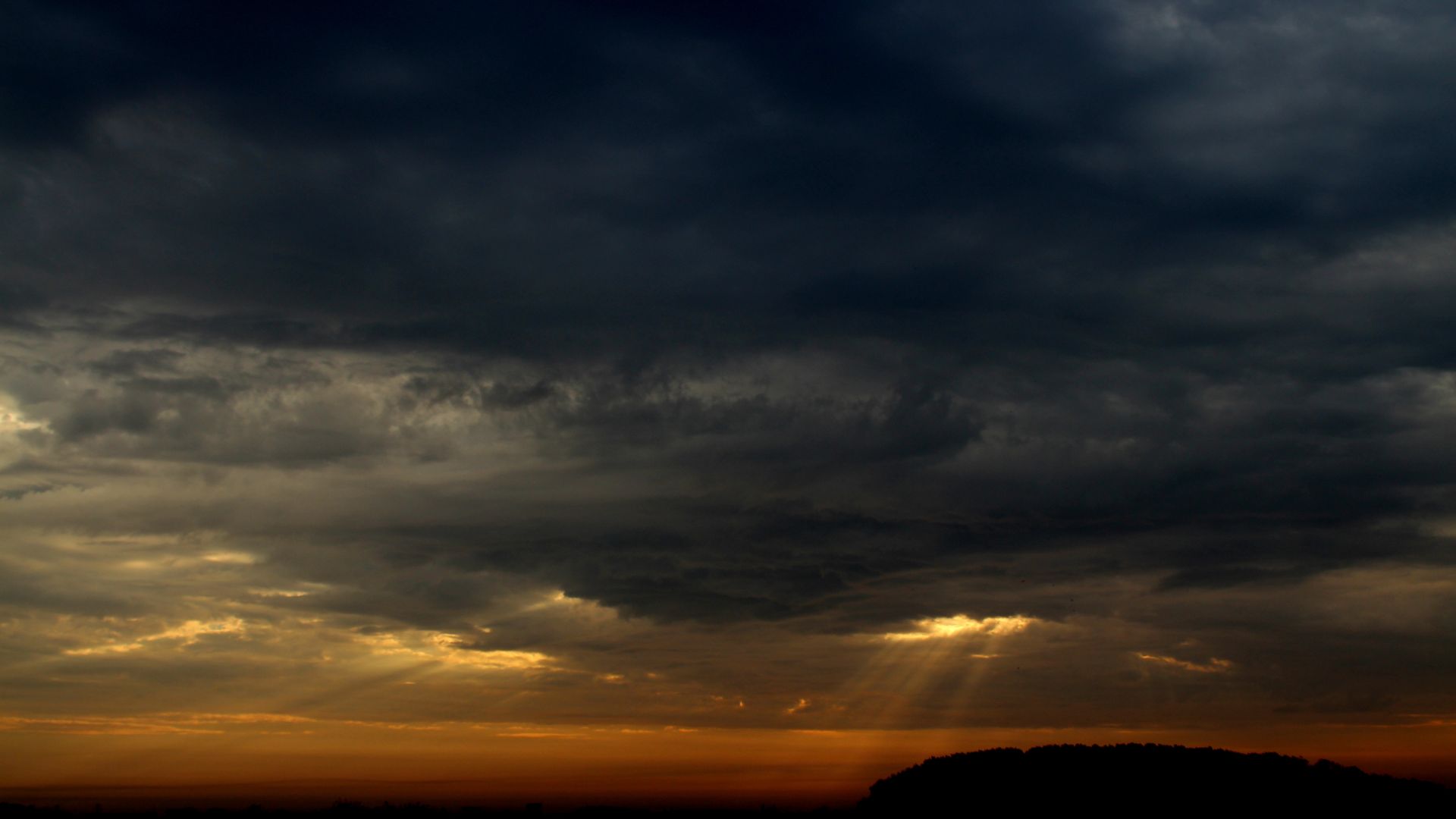 Wallpaper Clouds, storm, sunset, nature
