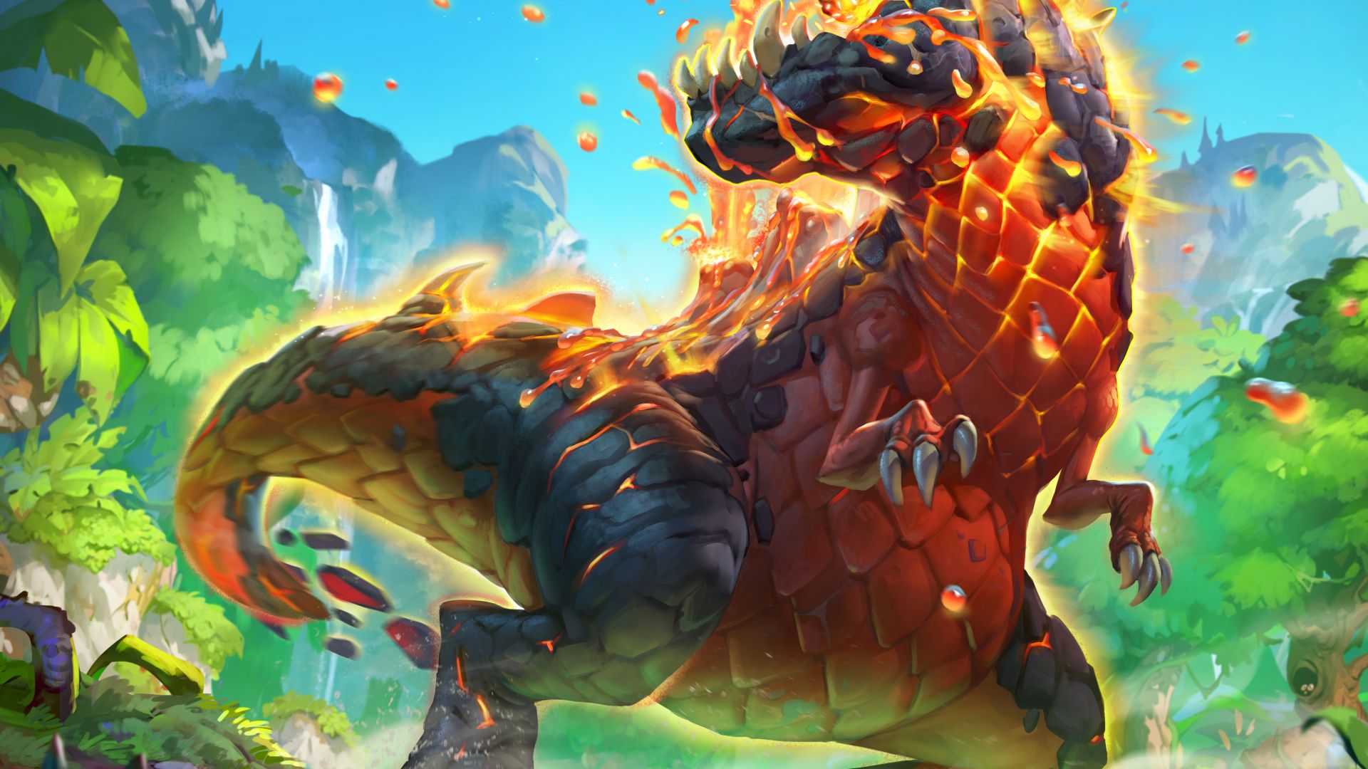 Wallpaper Fire, Dinosaur, Hearthstone: Heroes of Warcraft, video game