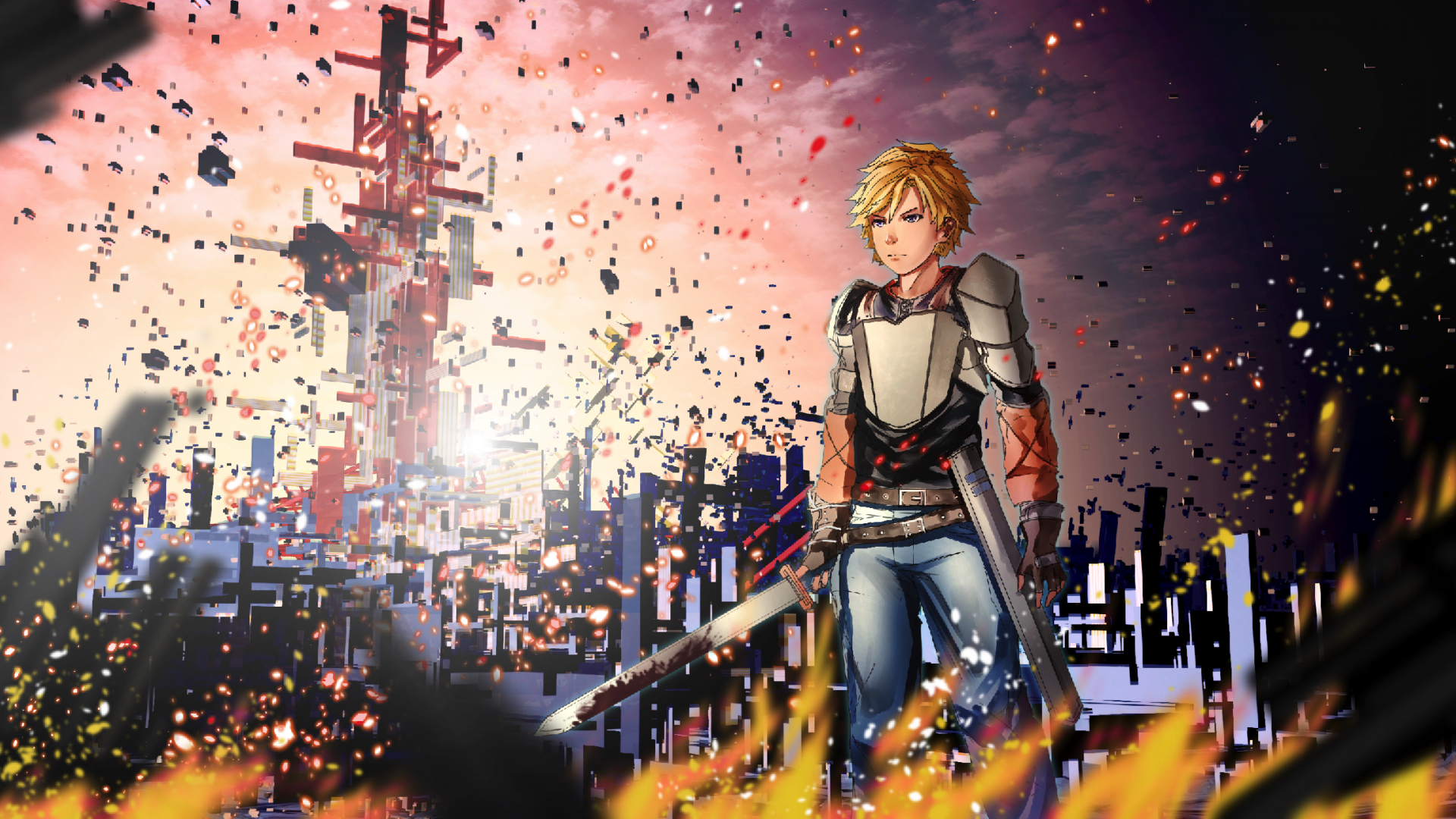Wallpaper Anime boy, sword, Jaune Arc, RWBY