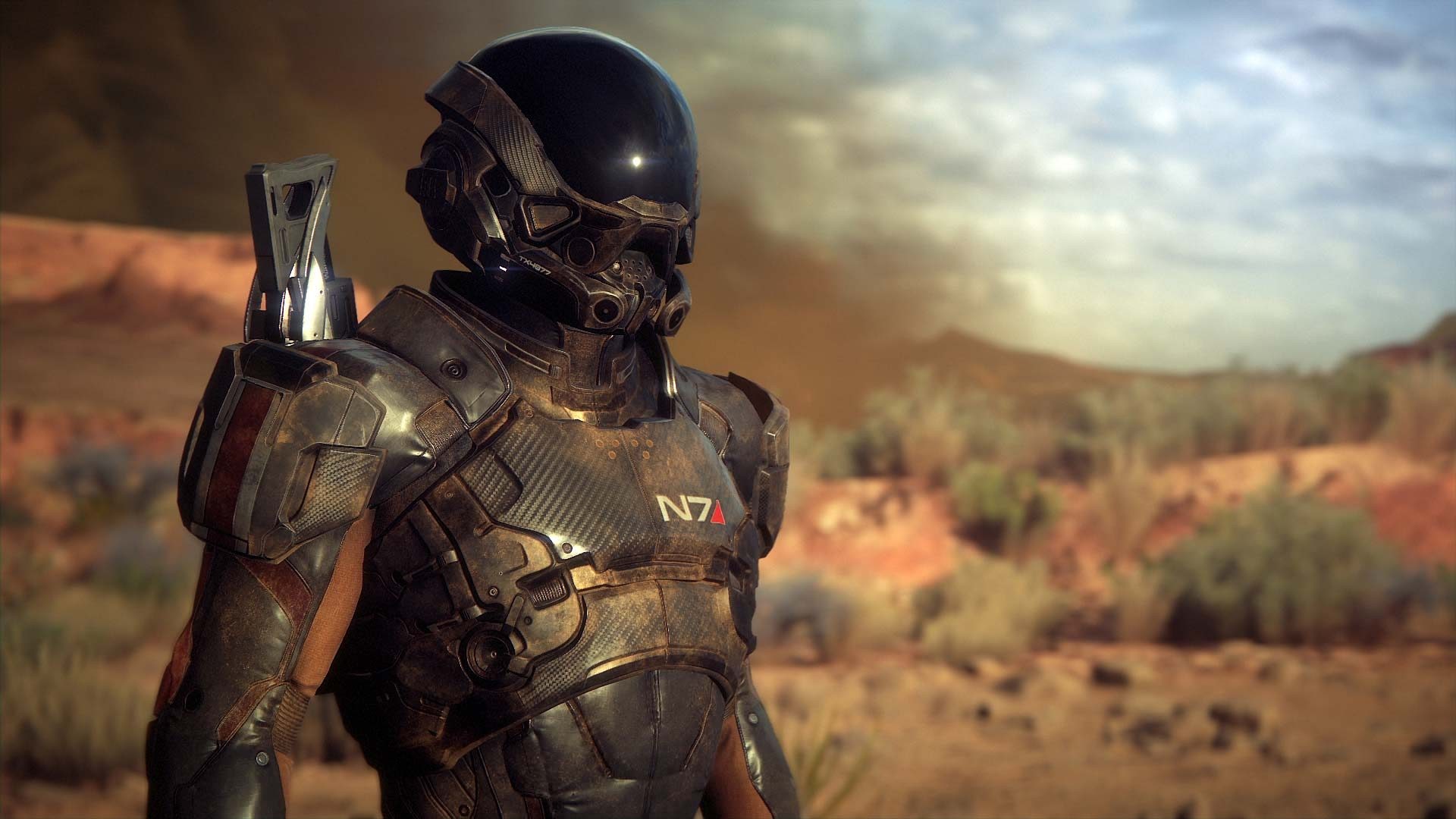 Wallpaper Video game, game, Mass Effect: Andromeda, N7, solider