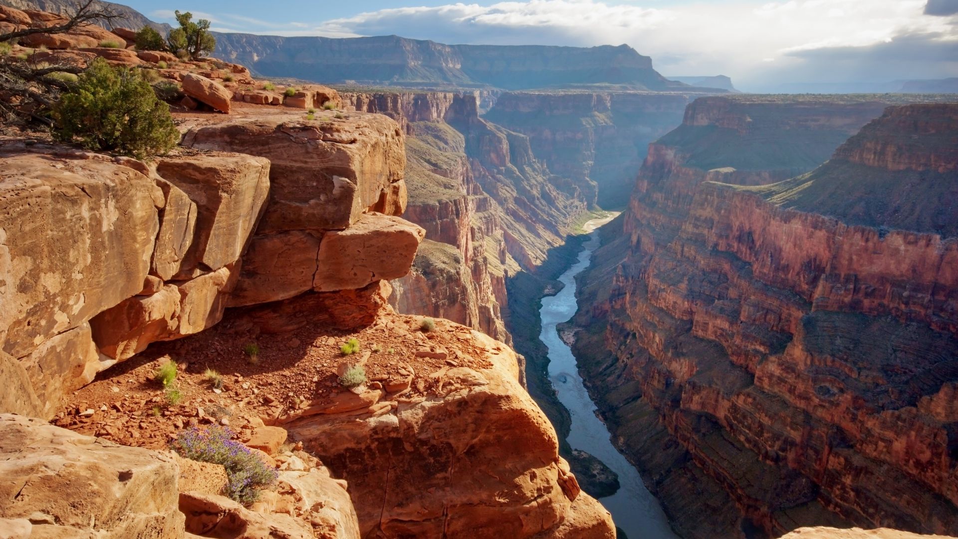 Wallpaper Grand canyon, mountains, river, valley, nature