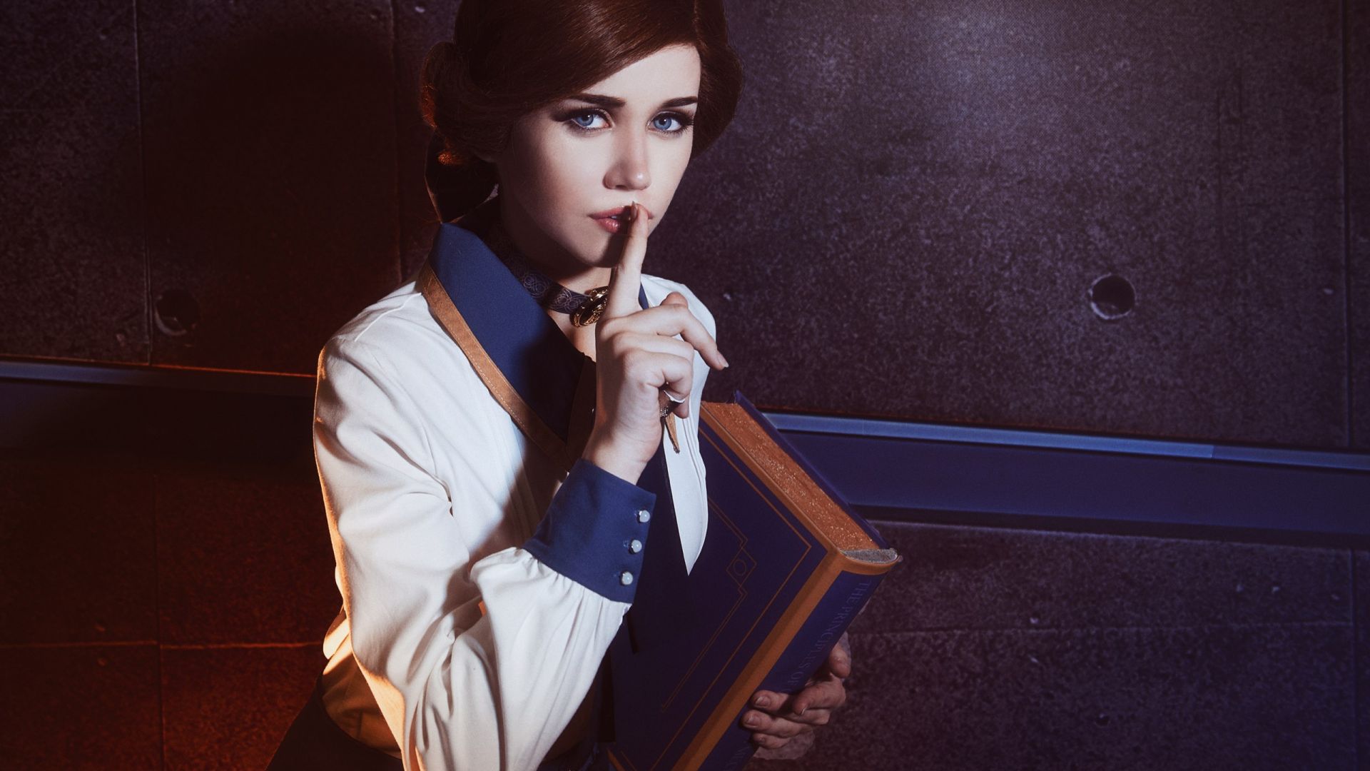 Wallpaper Bioshock Infinite, Elizabeth, cosplay, book, model