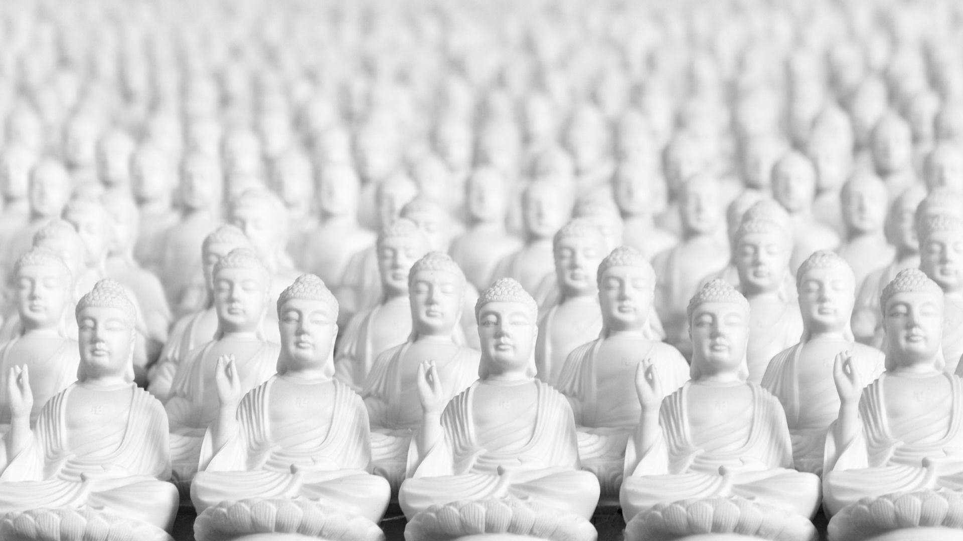 Wallpaper Buddha, white statues