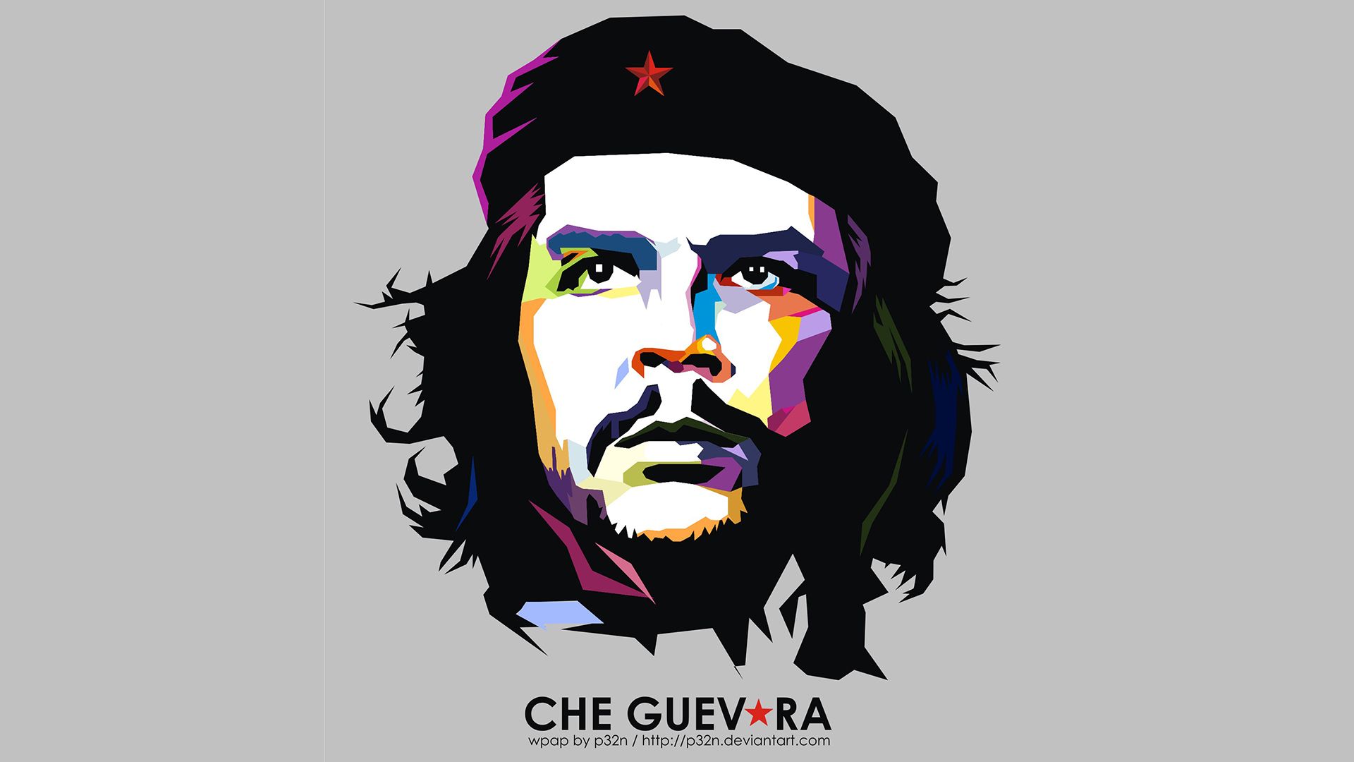 Desktop Wallpaper Che Guevara, Colorful Artwork, Hd Image, Picture,  Background, Xxflzm