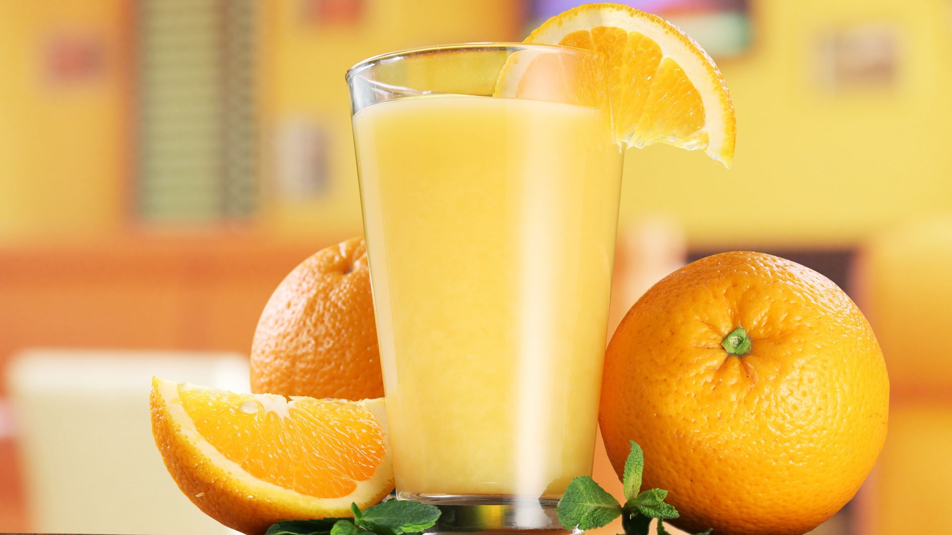 Desktop Wallpaper Orange Fruit Juice, Slices, Hd Image, Picture, Background,  Yahfvs