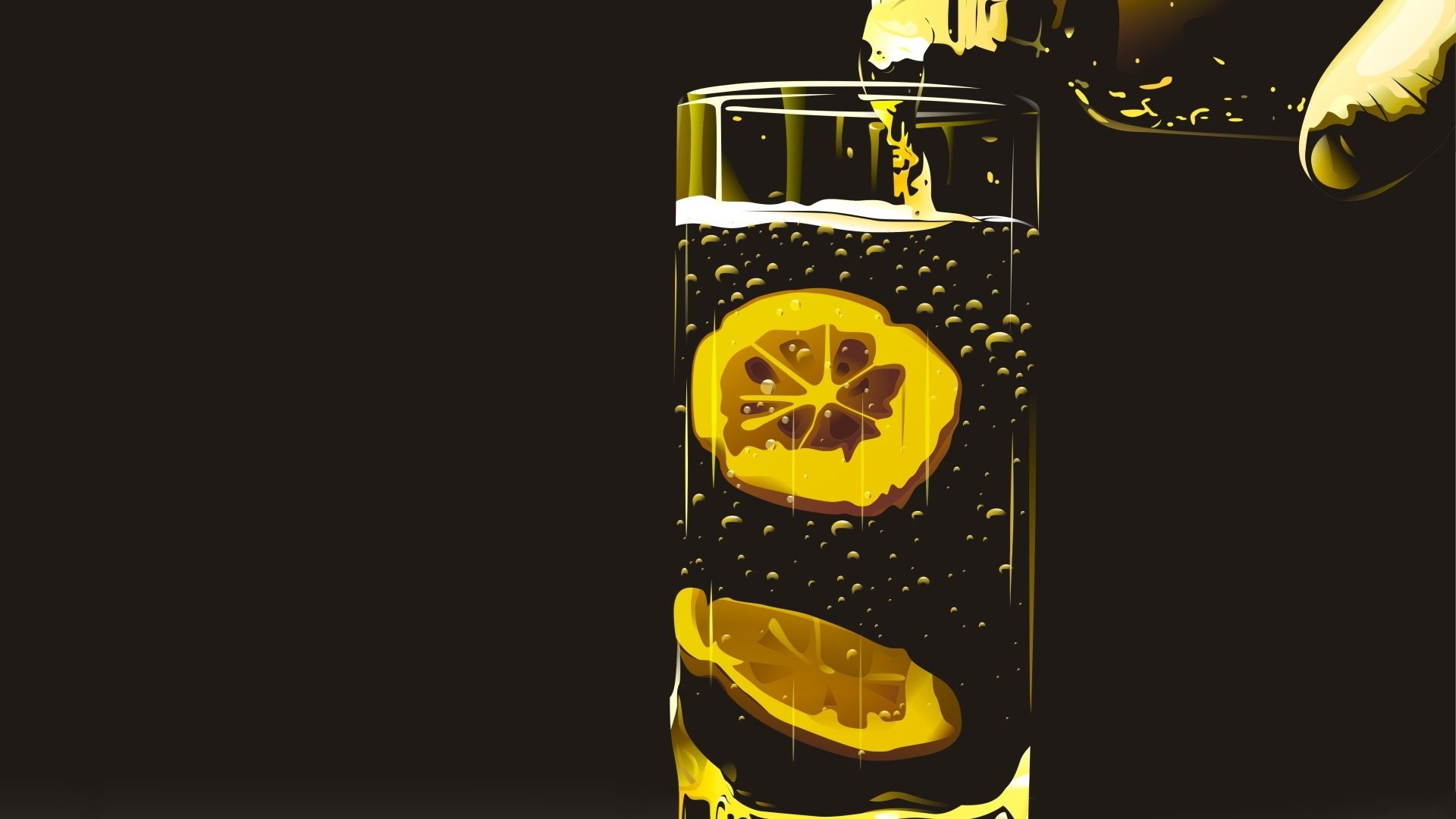 Wallpaper Glass of lemon lemonade drinks