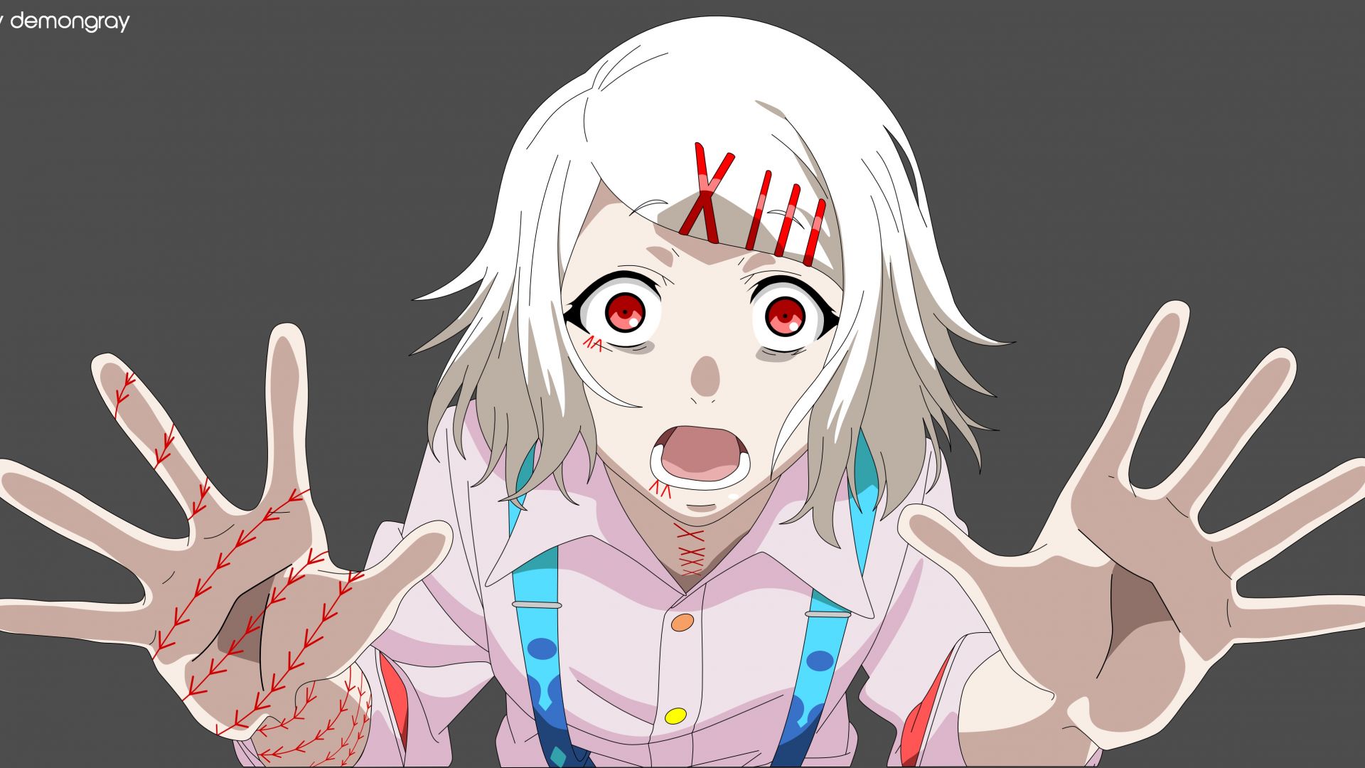 Wallpaper Red eyes, Juuzou Suzuya, Tokyo Ghoul, anime girl