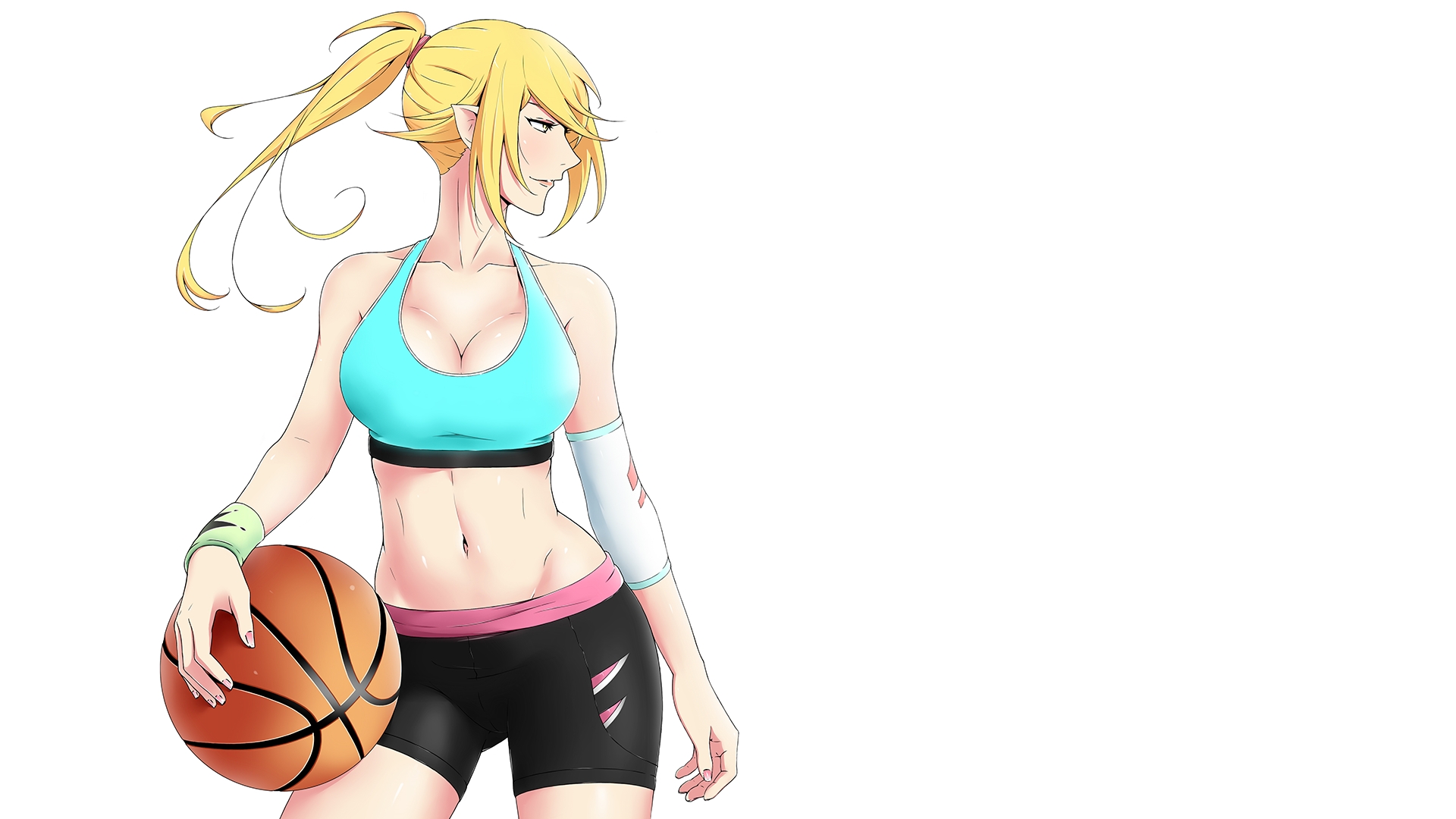 Wallpaper Hot anime girl, basket ball, sports