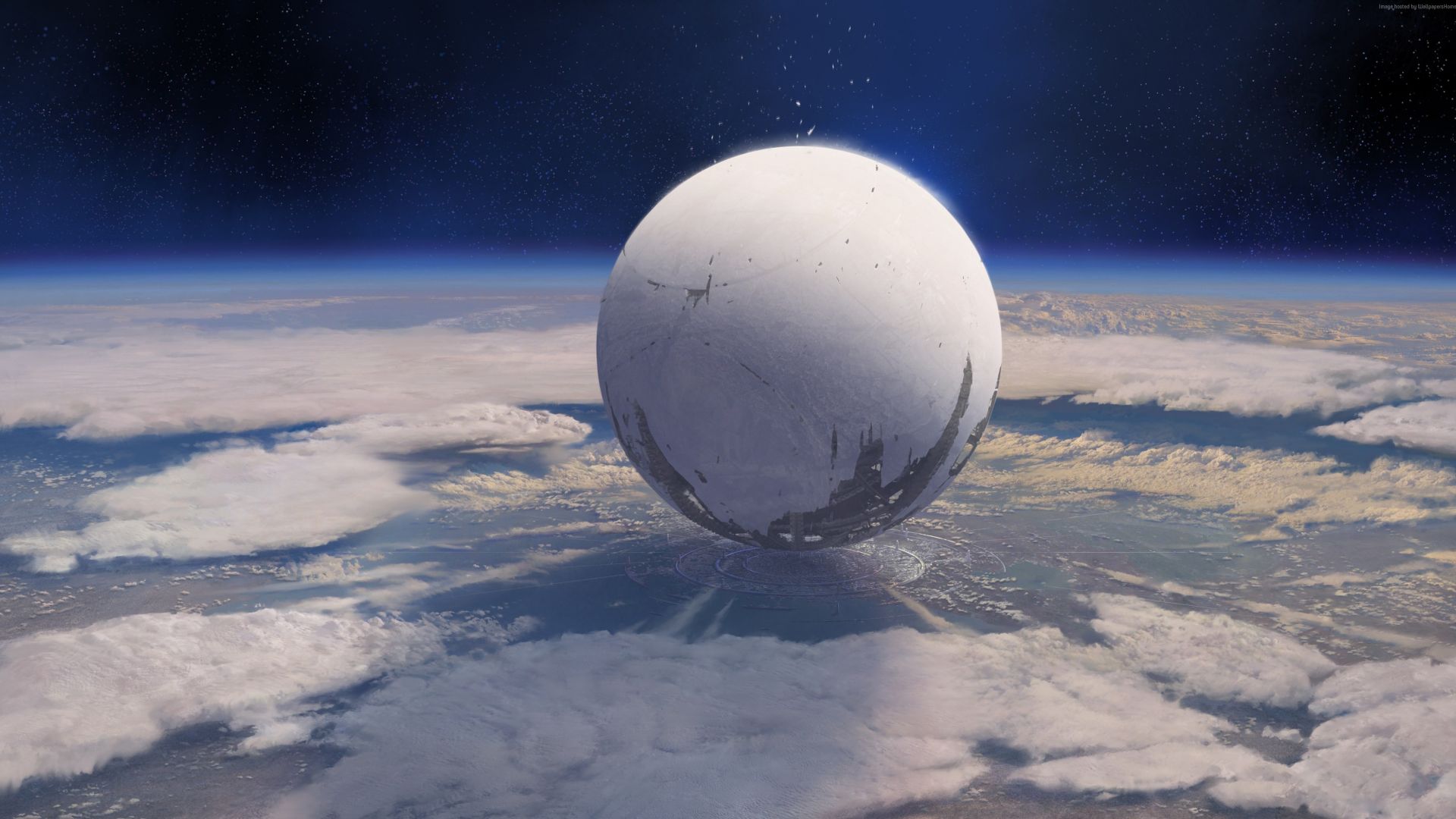 Wallpaper Destiny Online game, space, sphere planet, spaceship