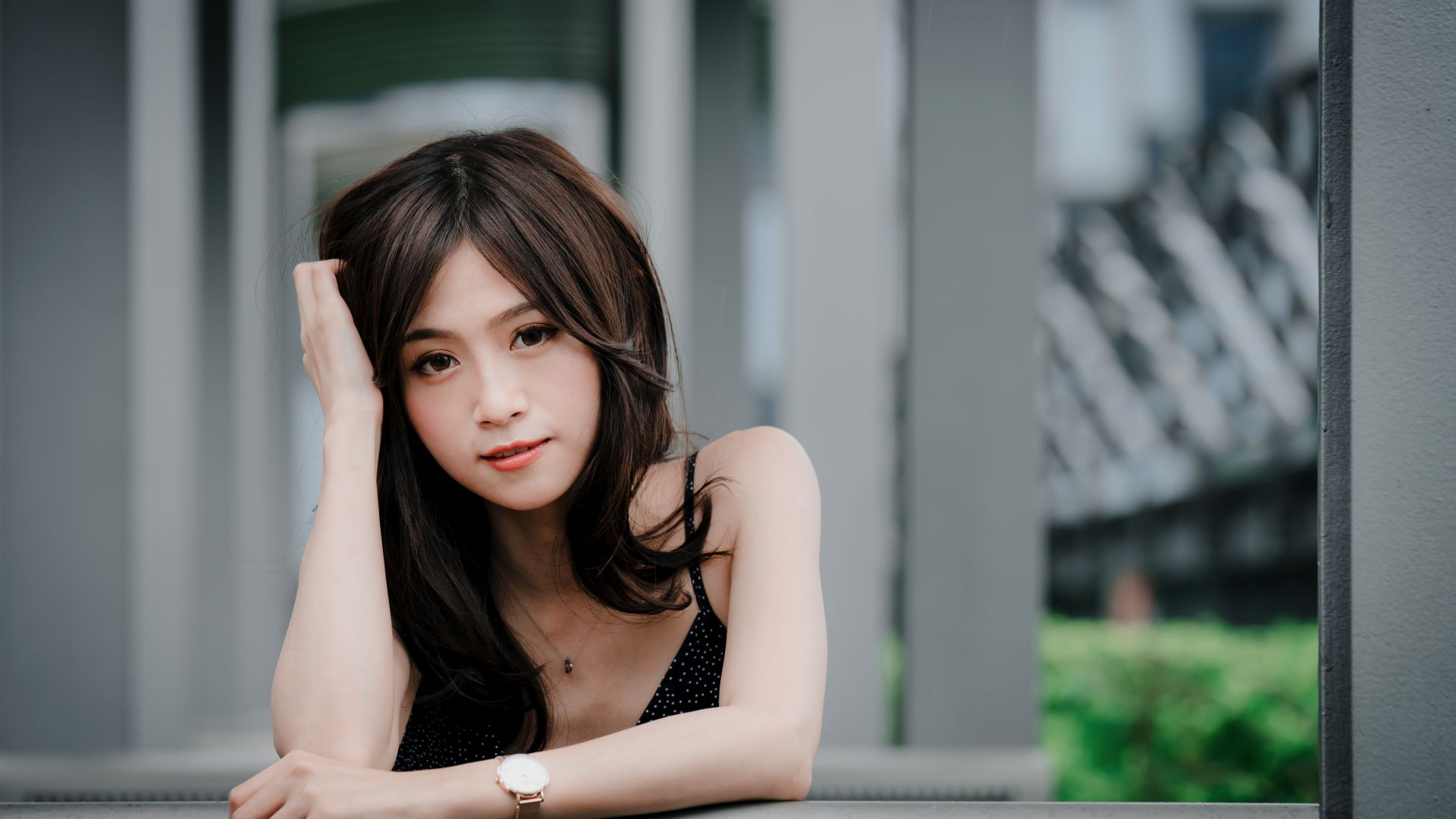 Wallpaper Beautiful, asian woman, model, wristwatch