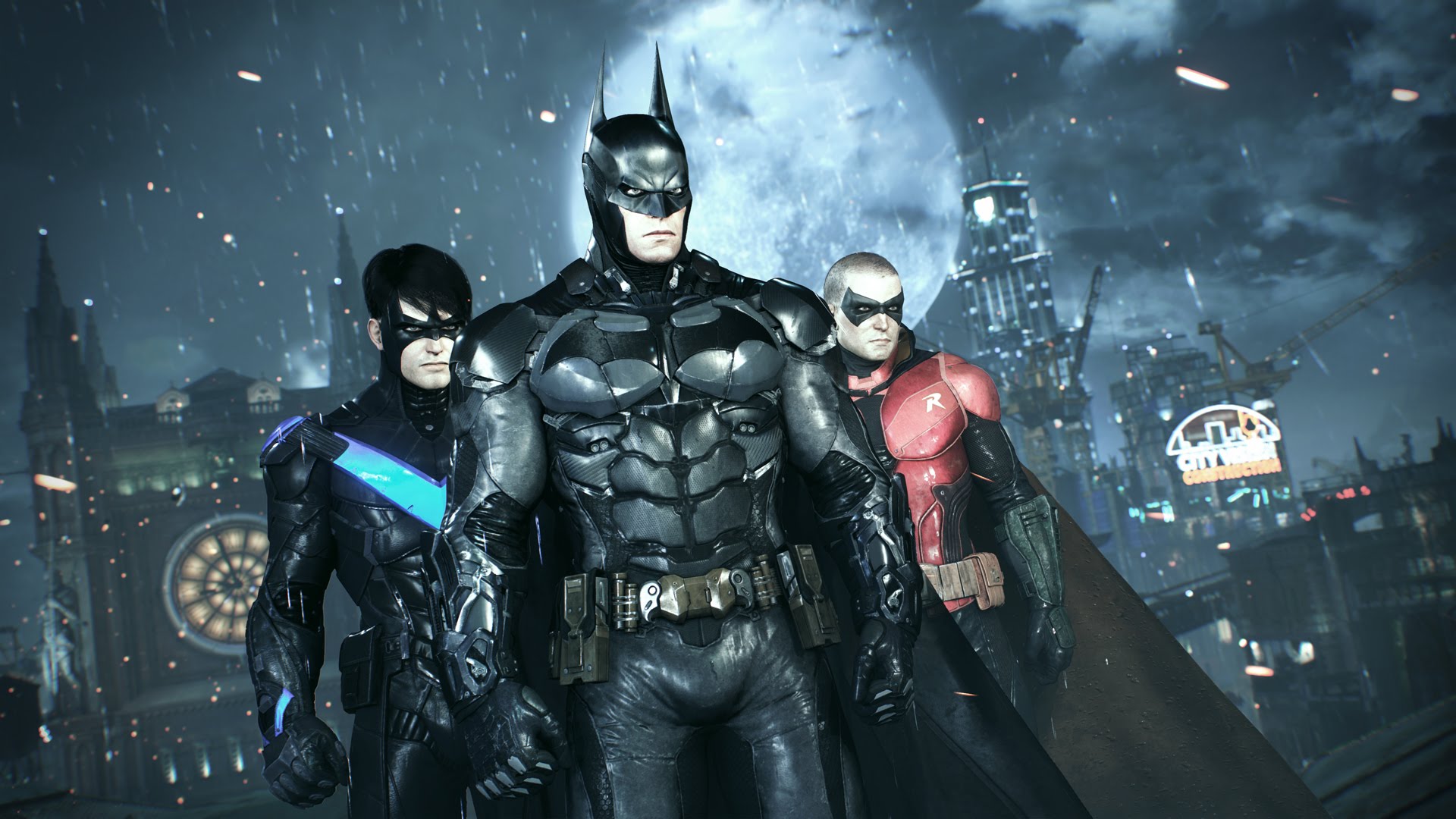 Wallpaper Batman: Arkham Knight video game, batman's team