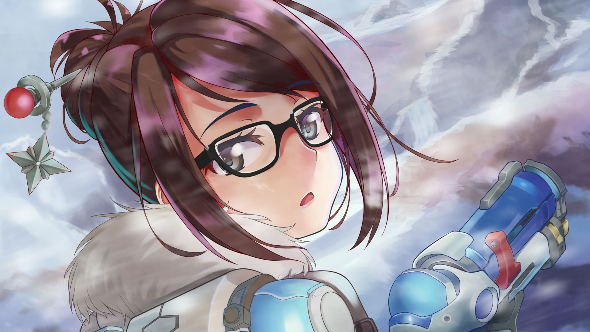 Wallpaper Mei from overwatch video game artwork